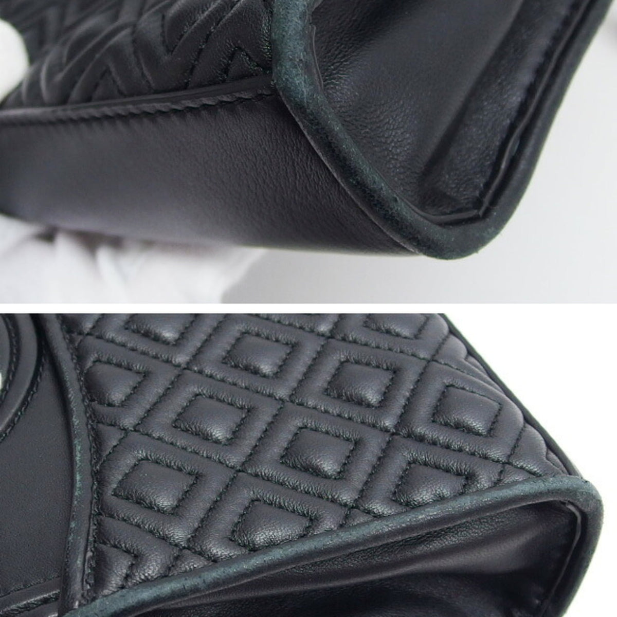 Tory Burch Black Leather Shoulder Bag (Pre-Owned)
