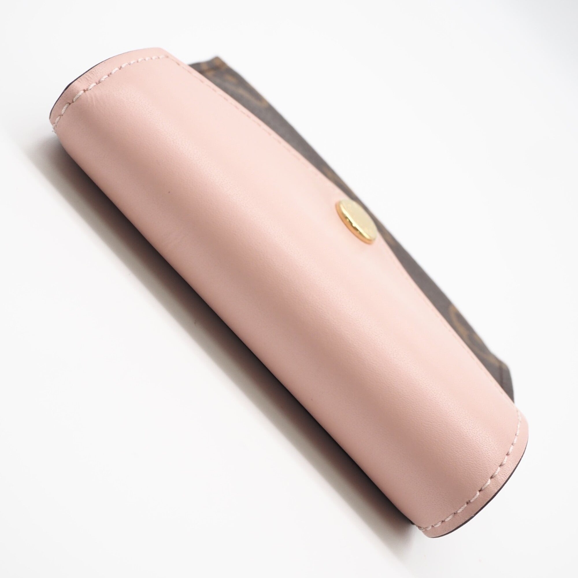 Louis Vuitton Monogram Beige Brown Pink Coated Canvas Wallet (Tri-Fold) (Pre-Owned)
