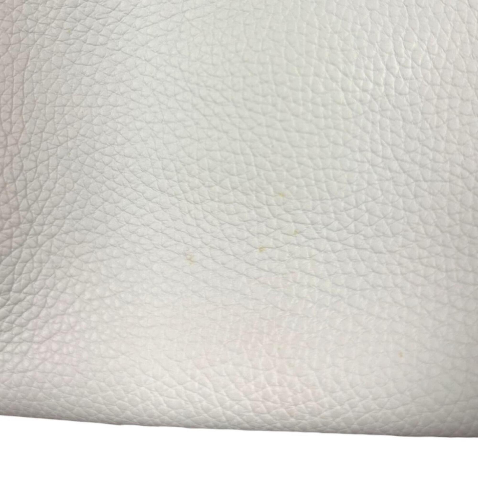 Hermes Gray Taurillon Clemence Leather Shoulder Bag (Pre-Owned)