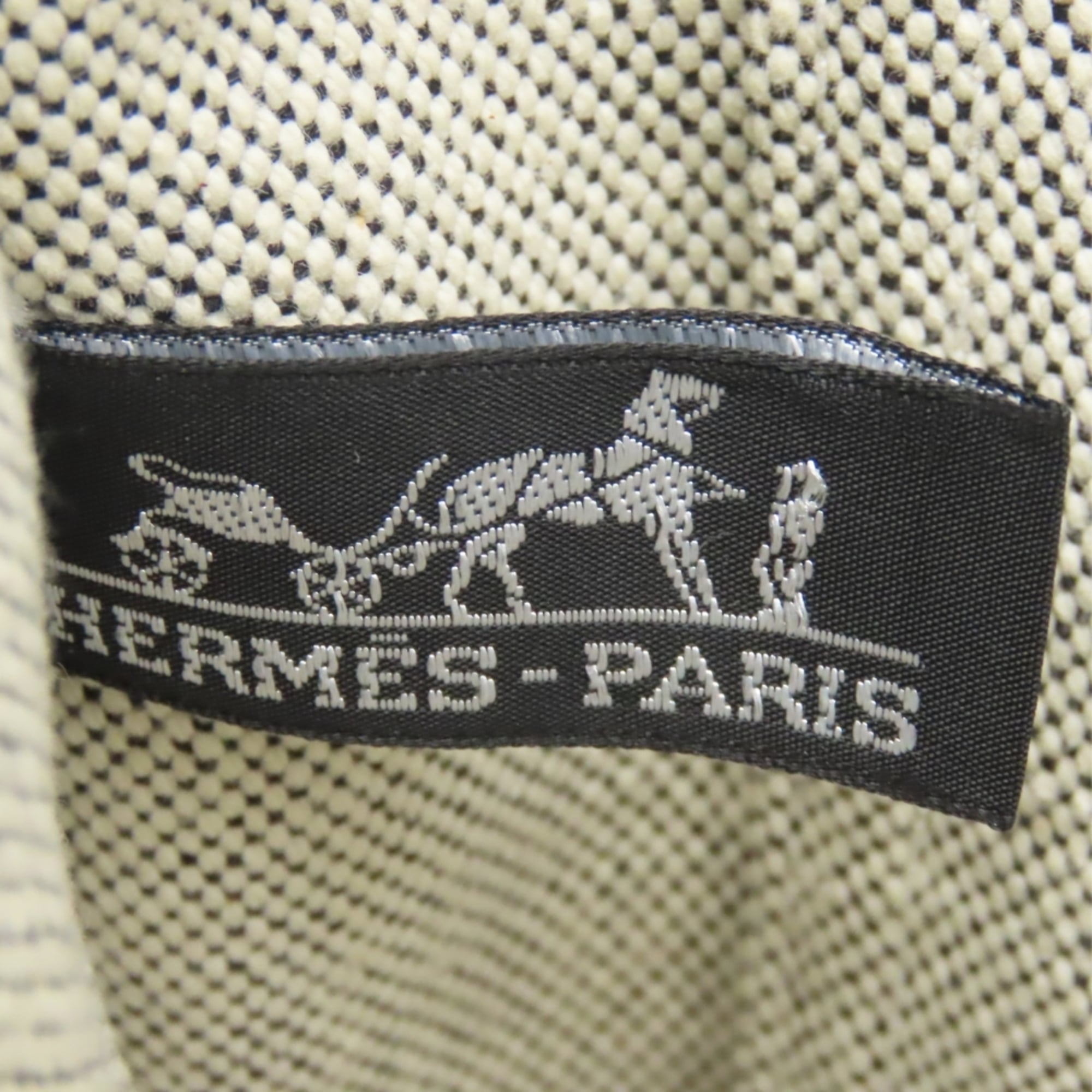 Hermes Gray Cotton Canvas Tote Bag (Pre-Owned)