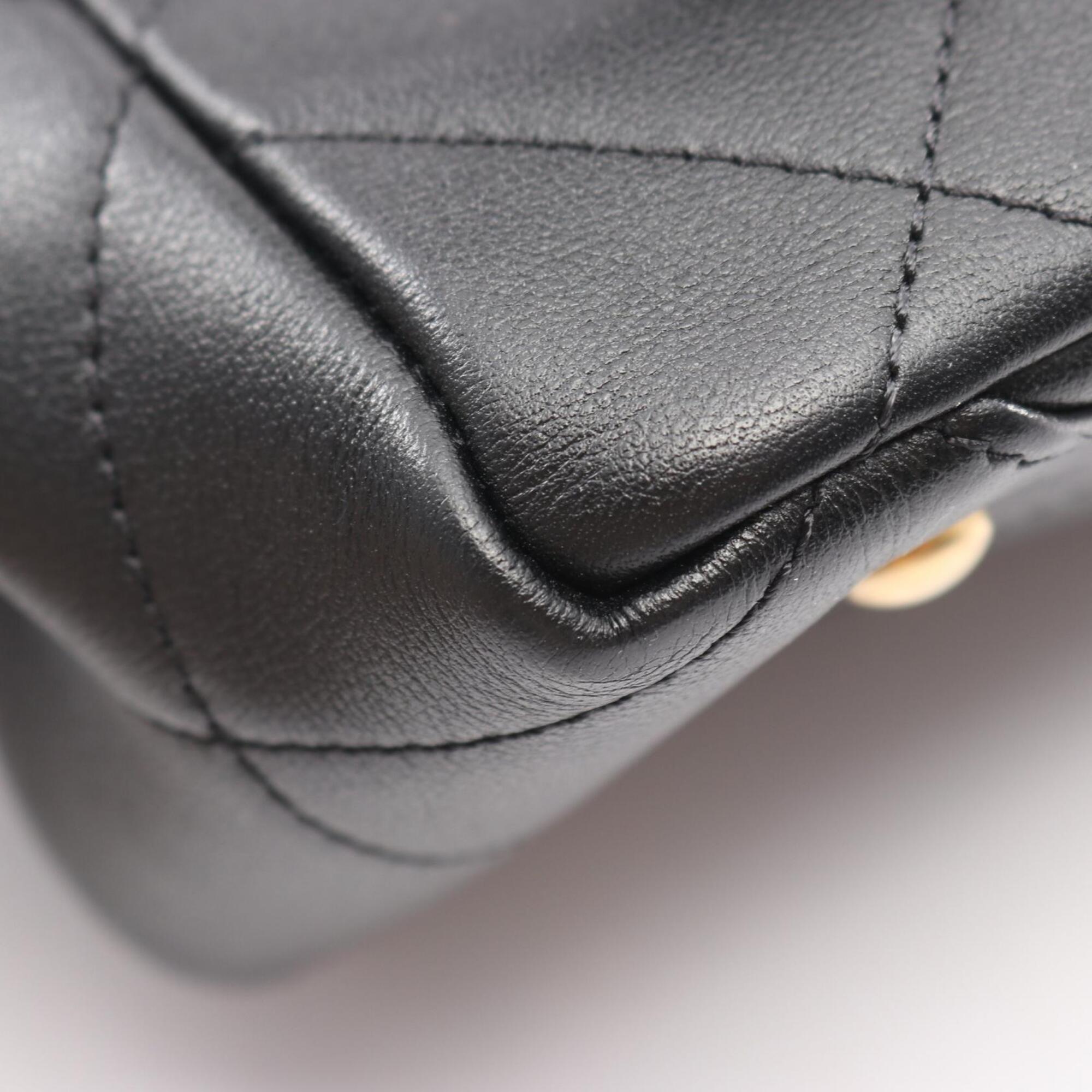 Chanel Black Leather Handbag Tote Bag (Pre-Owned)