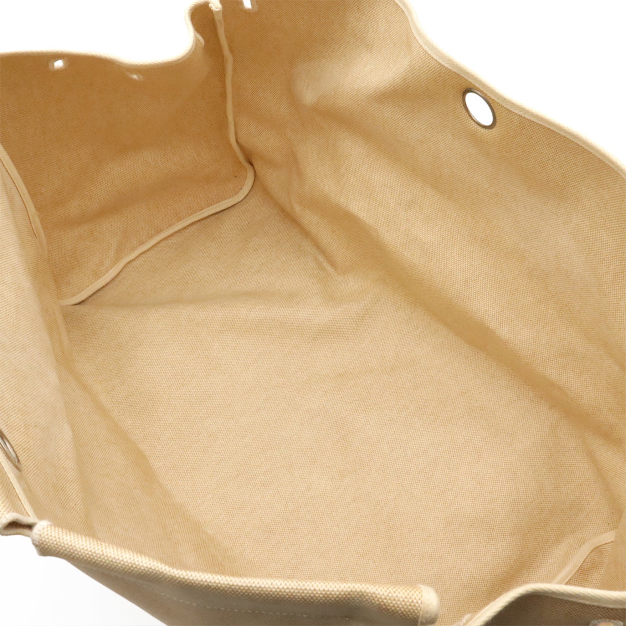 Hermes Light Brown Natural Toile Officier Leather Handbag Shoulder Bag (Pre-Owned)