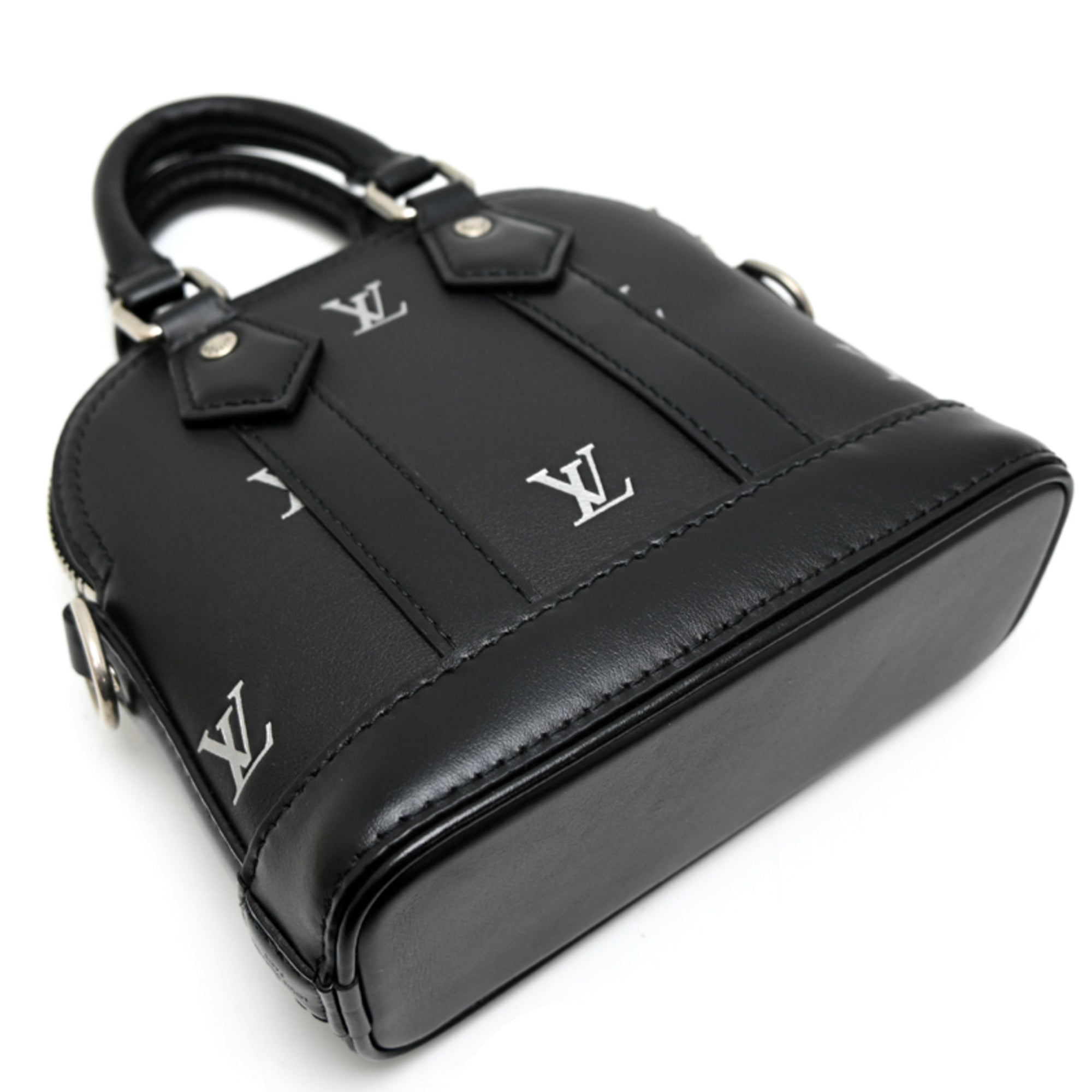 Louis Vuitton Black Leather Shoulder Bag (Pre-Owned)