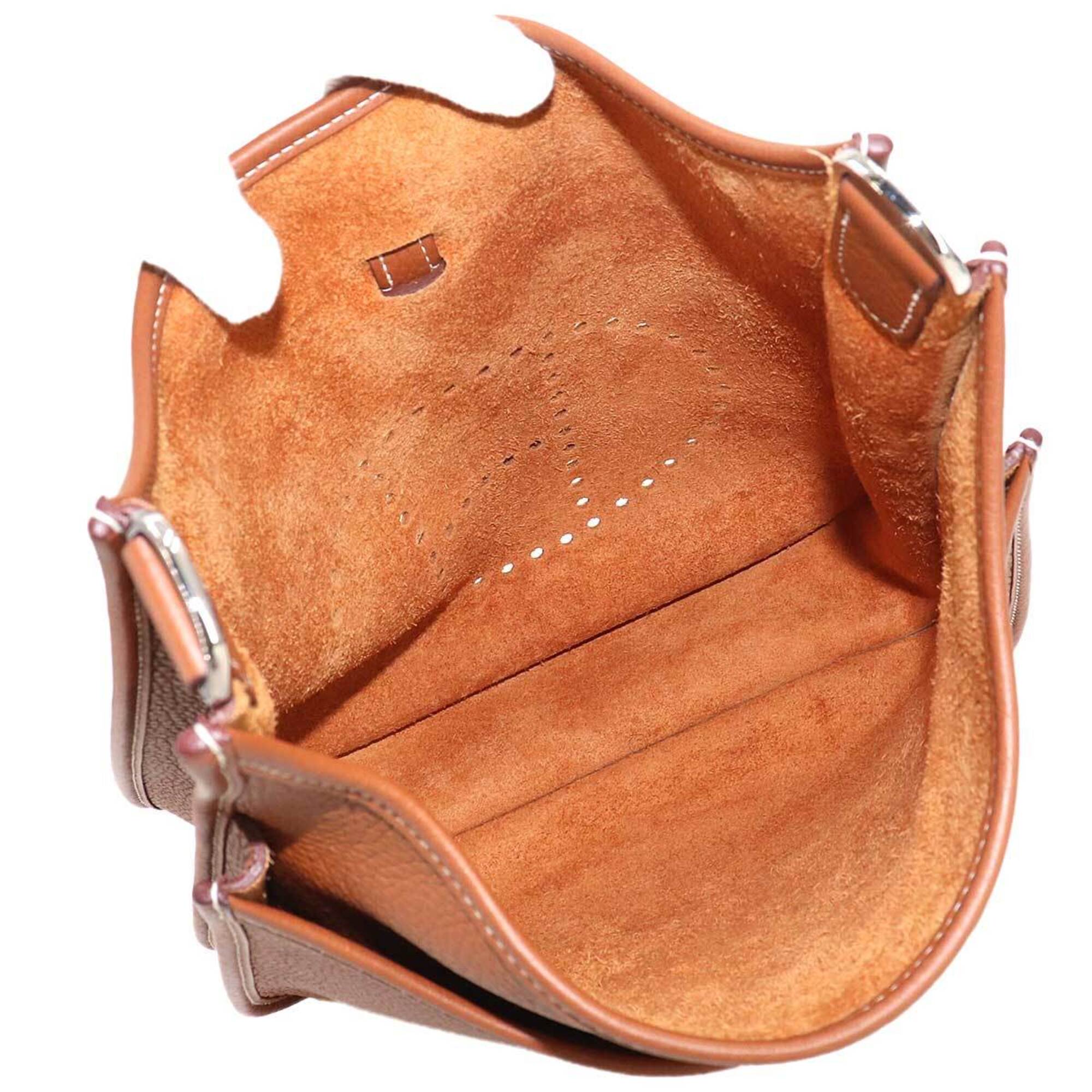 Hermes Evelyne Gold Taurillon Clemence Leather Handbag Shoulder Bag (Pre-Owned)