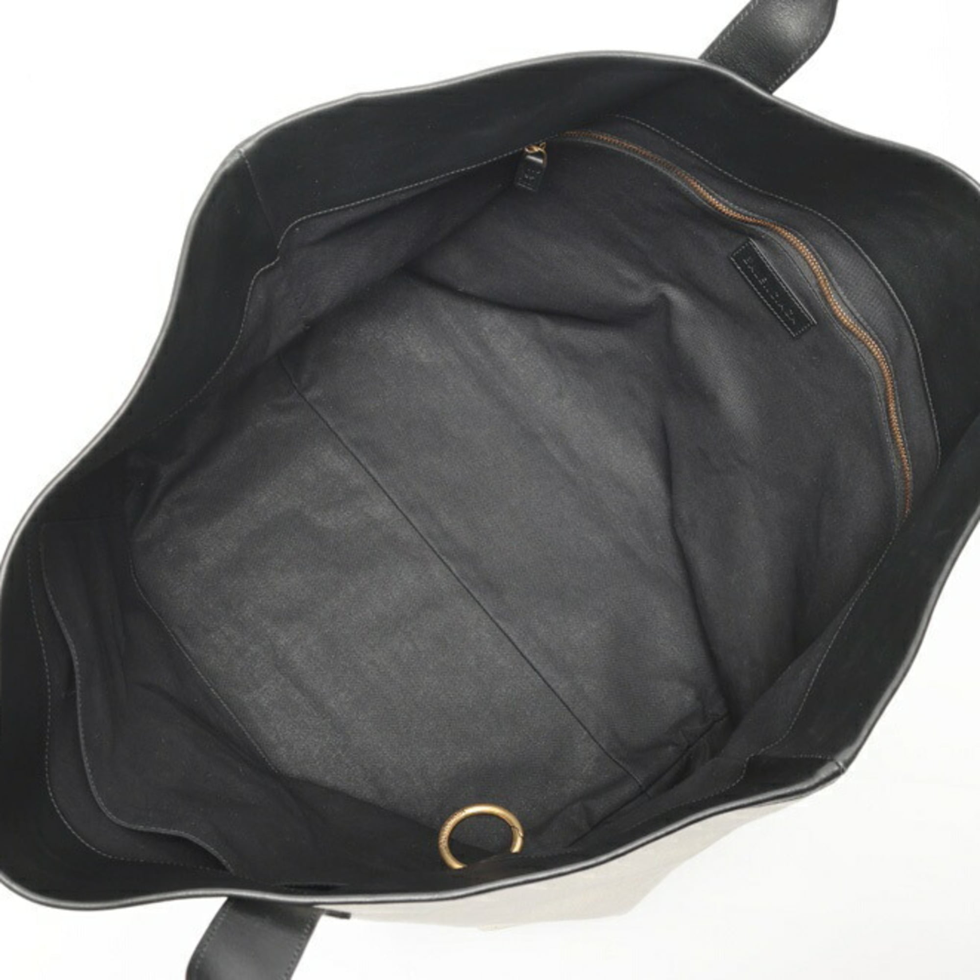 Balenciaga Black White Canvas Leather Tote Bag (Pre-Owned)