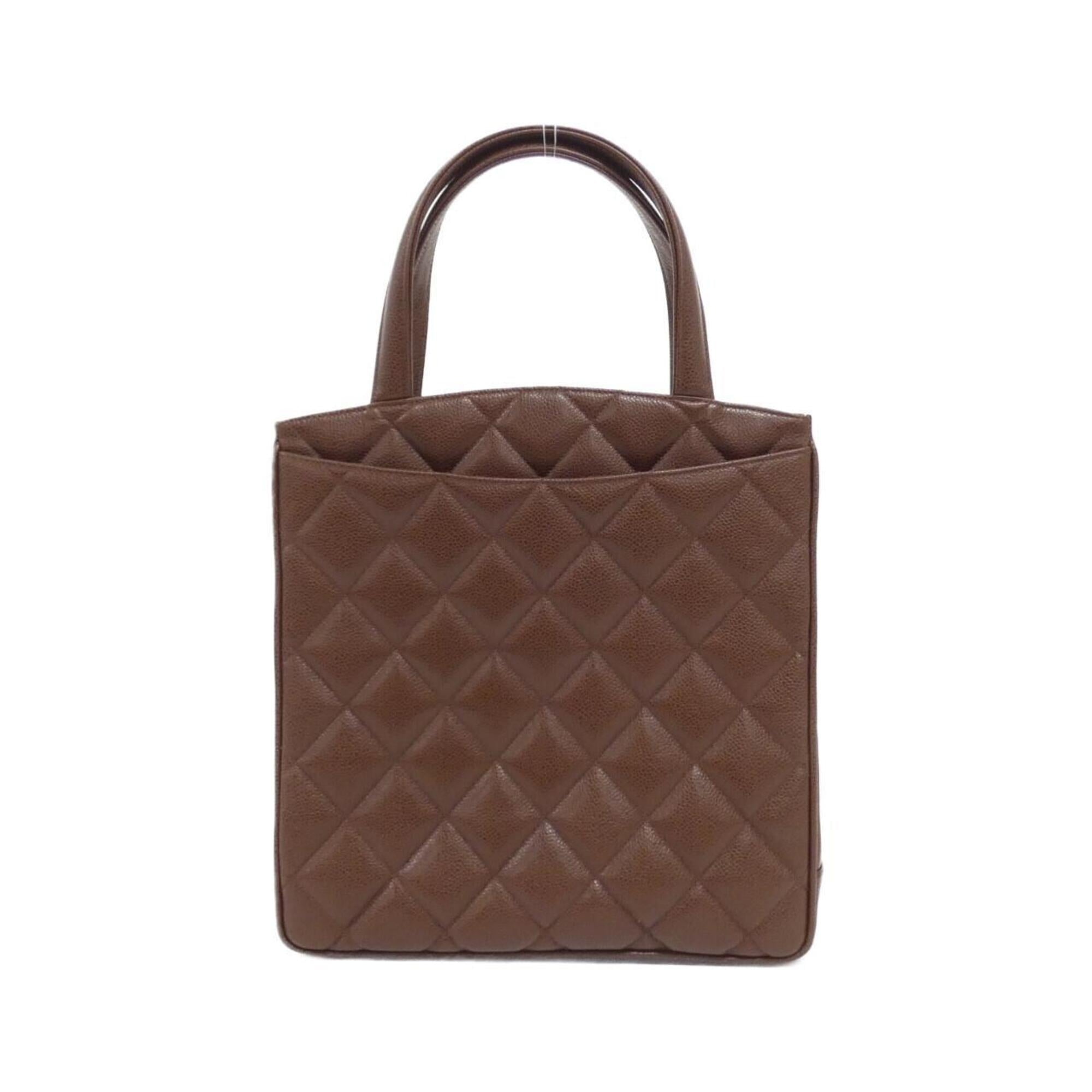 Chanel Brown Grained Calfskin Handbag (Pre-Owned)