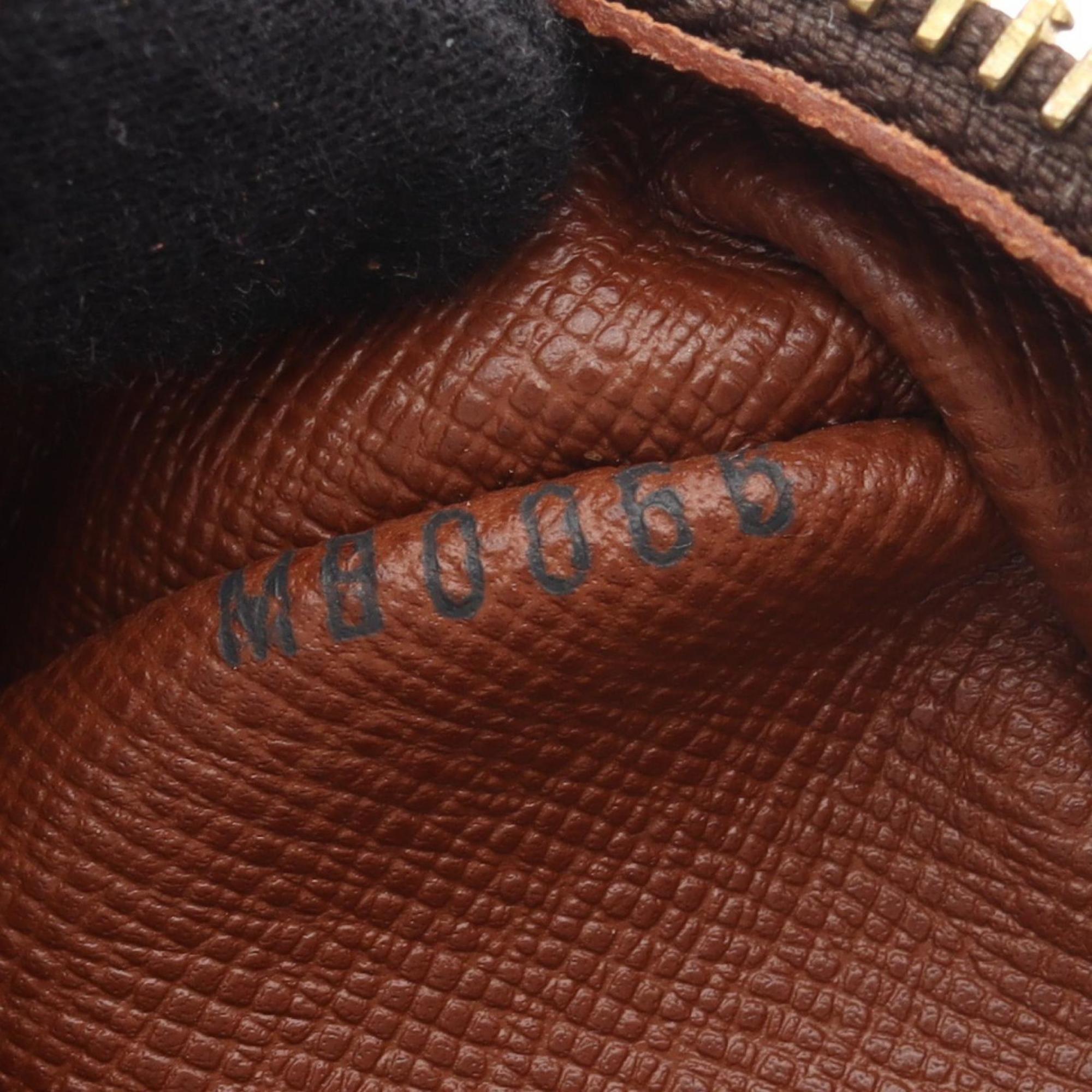 Louis Vuitton Brown Coated Canvas Leather Handbag Shoulder Bag (Pre-Owned)