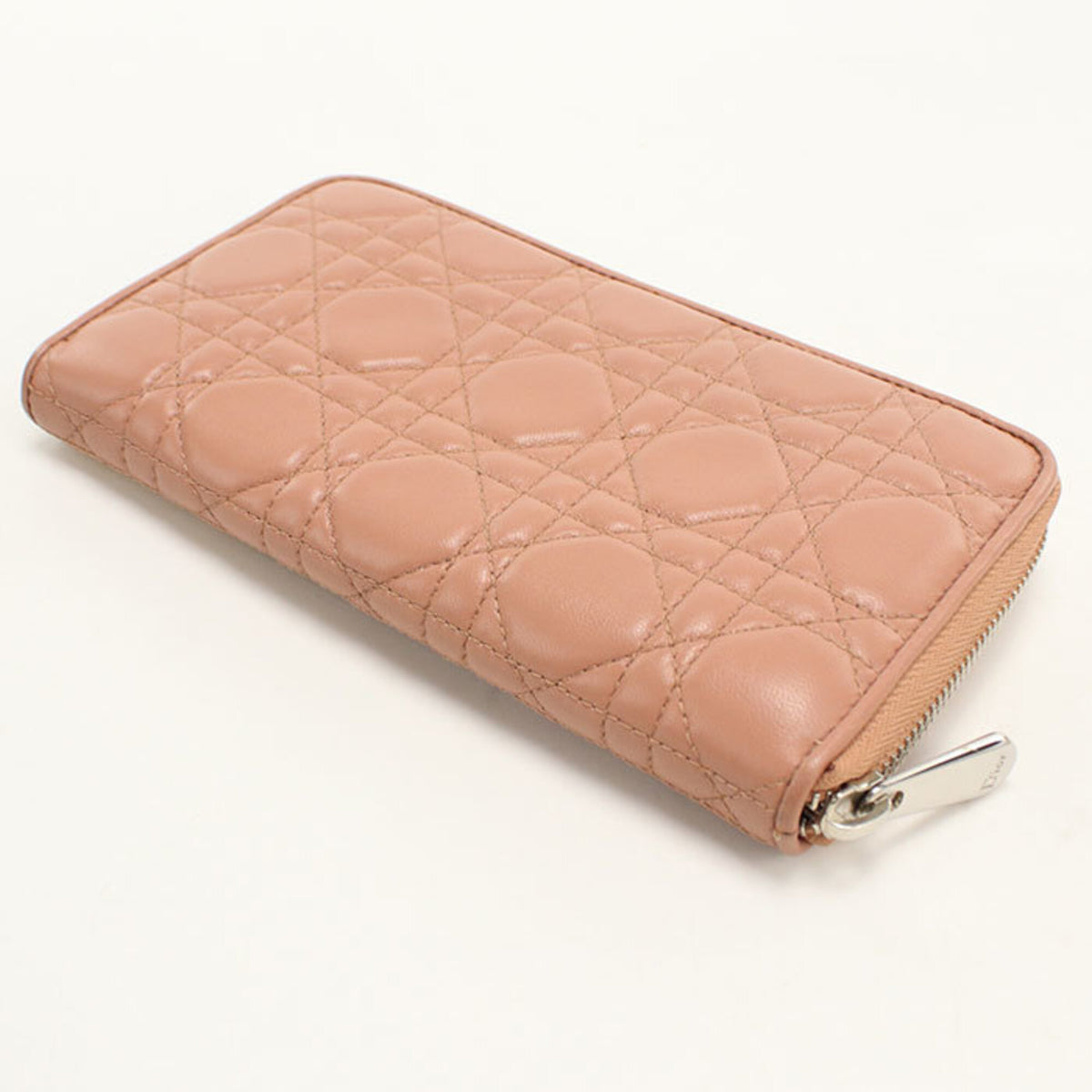 Christian Dior Pink Leather Long Wallet (Bi-Fold) (Pre-Owned)