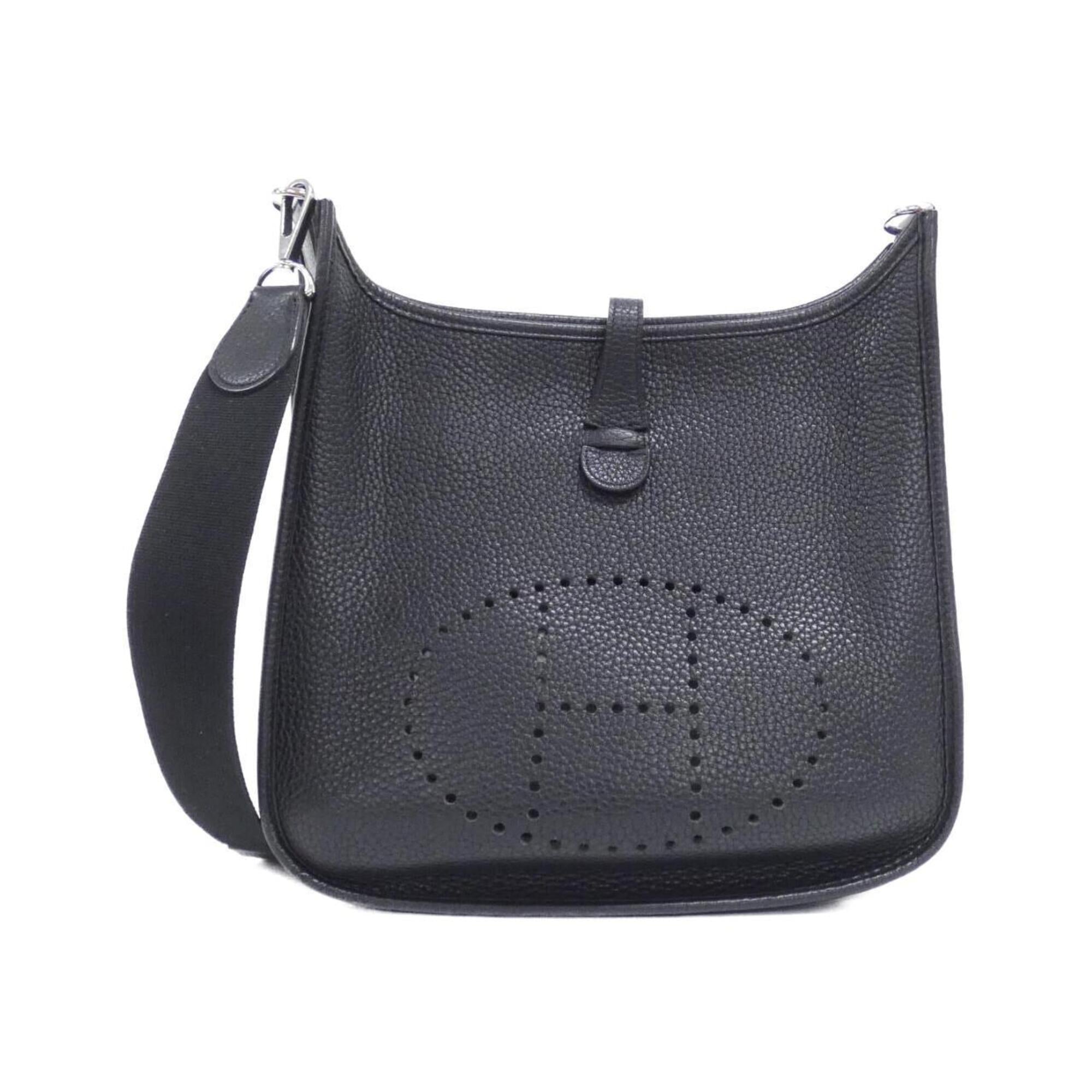 Hermes Black Taurillon Clemence Leather Shoulder Bag (Pre-Owned)