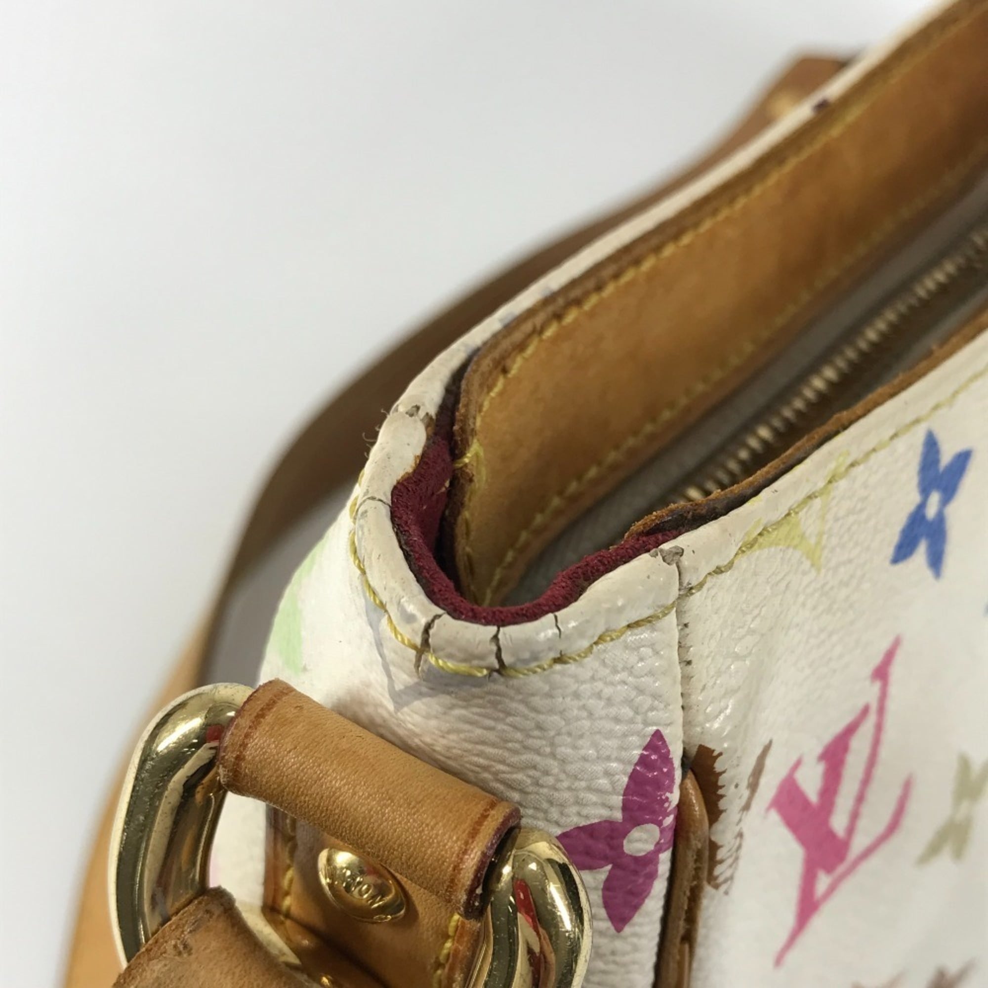 Louis Vuitton Blanc White Monogram Multicolore Shoulder Bag (Pre-Owned)