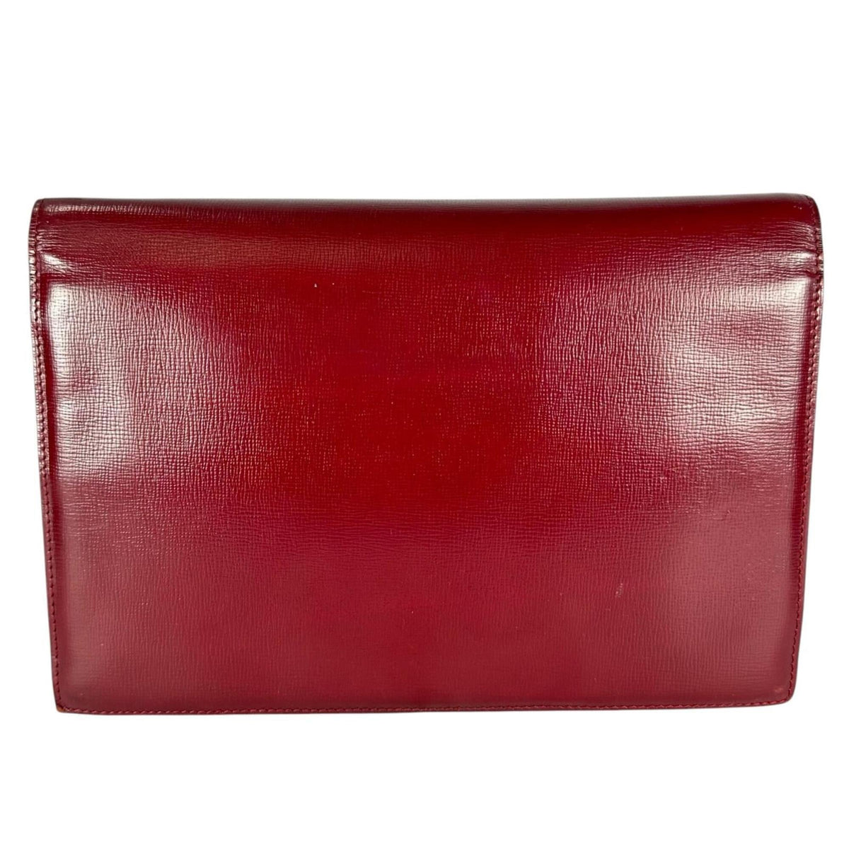 Cartier Bordeaux Leather Clutch Bag (Pre-Owned)