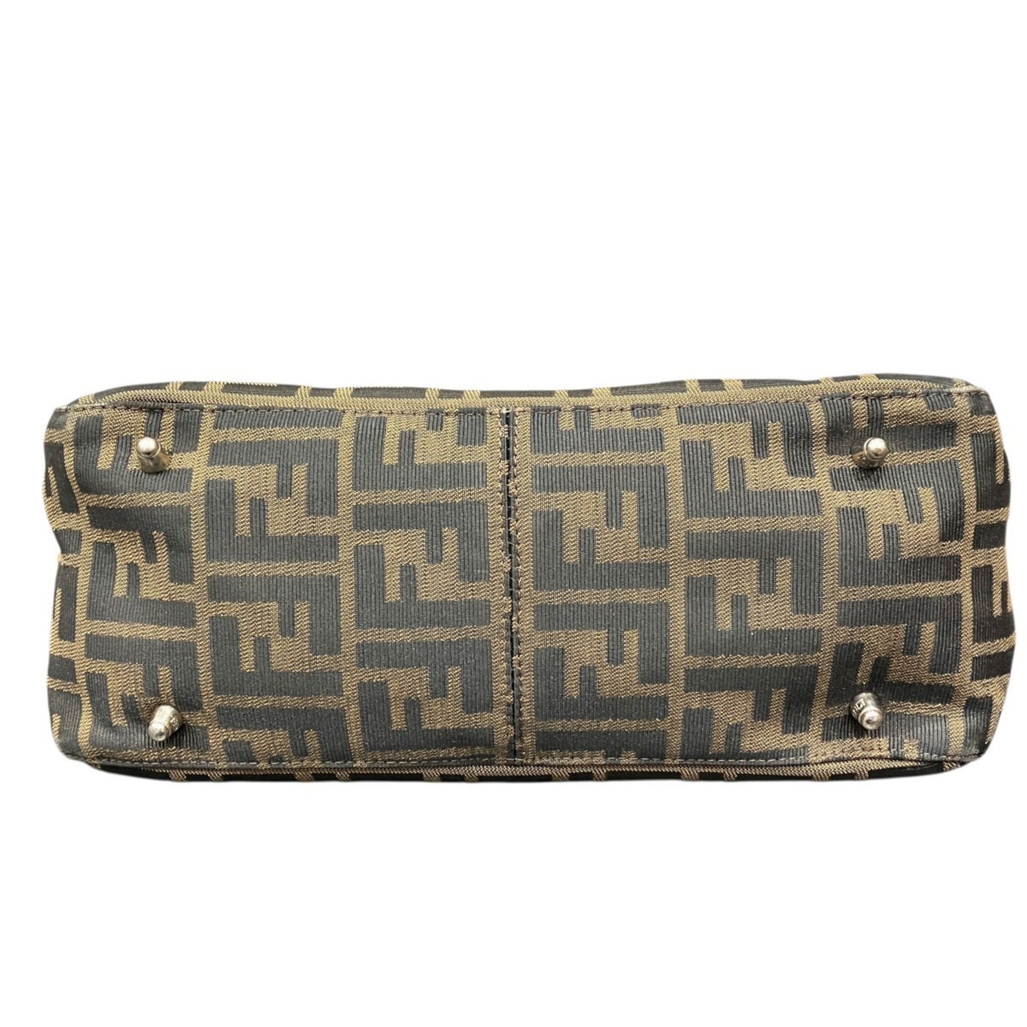Fendi Brown Nylon Leather Handbag (Pre-Owned)