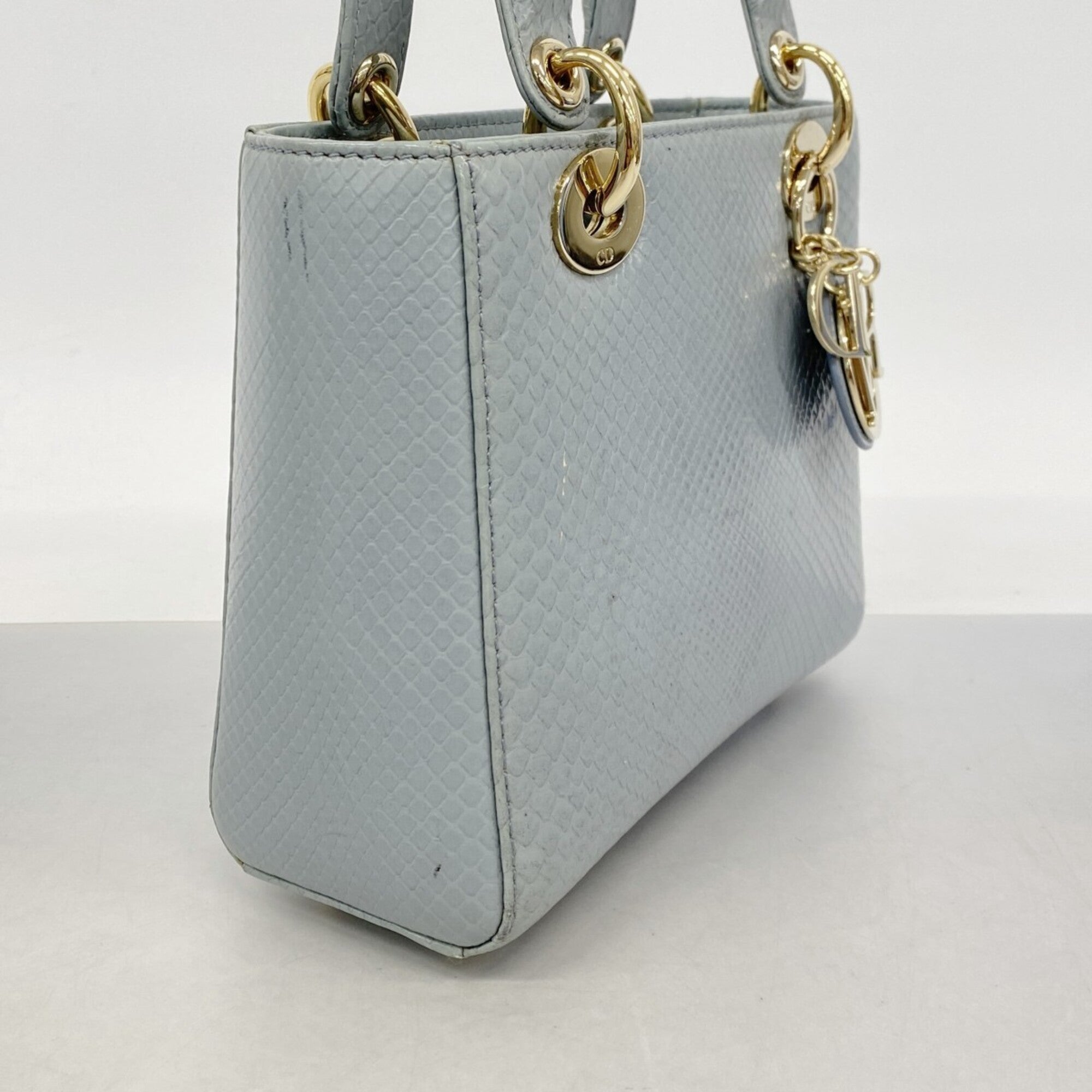 Christian Dior Blue Leather Handbag (Pre-Owned)