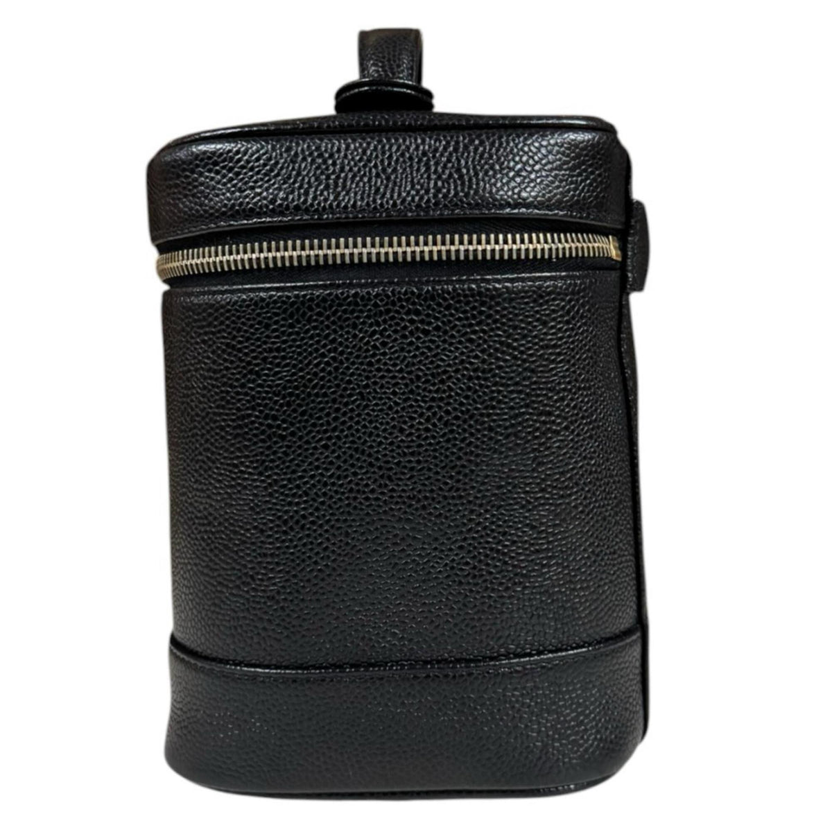 Chanel Black Grained Calfskin Handbag Vanity Bag (Pre-Owned)