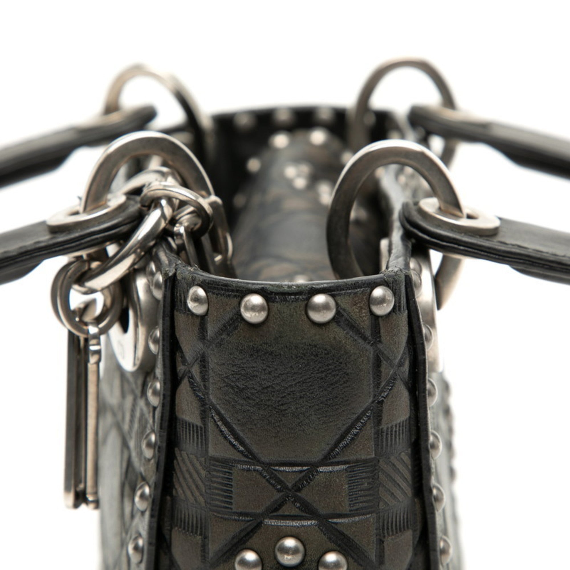 Christian Dior Black Leather Handbag Shoulder Bag (Pre-Owned)
