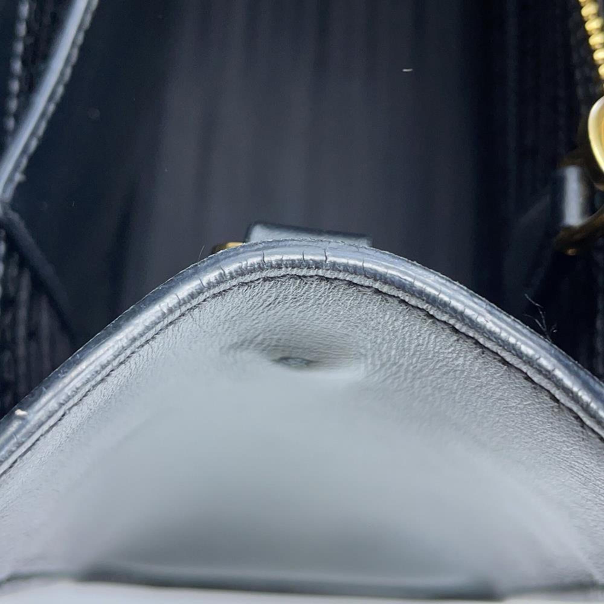 Prada Black Leather Shoulder Bag Tote Bag (Pre-Owned)