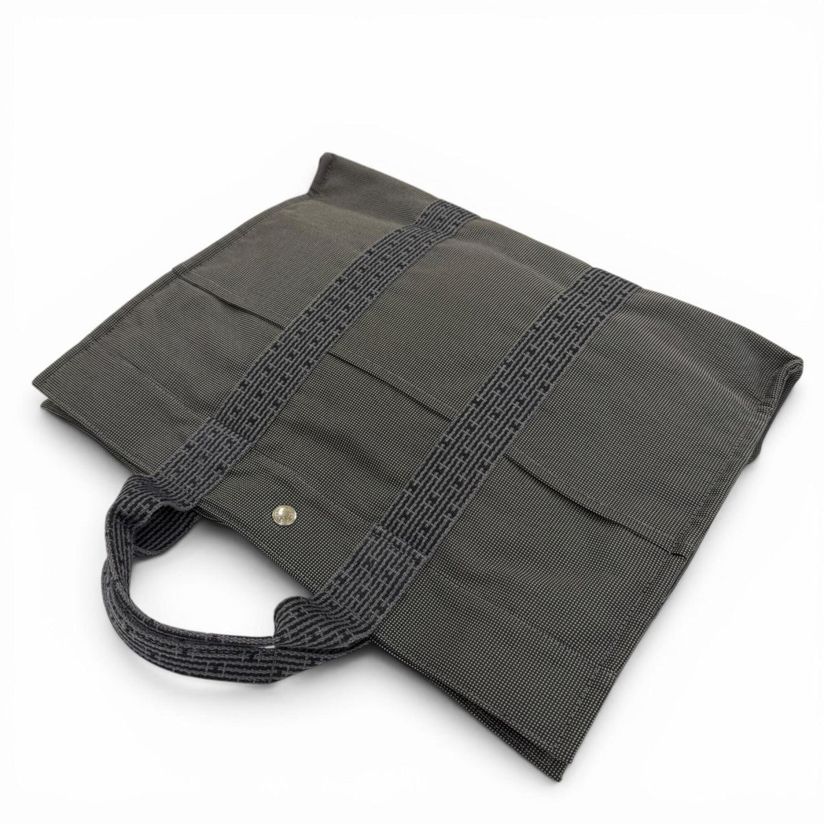 Hermes Gray Polyamide Polyester Handbag Tote Bag (Pre-Owned)