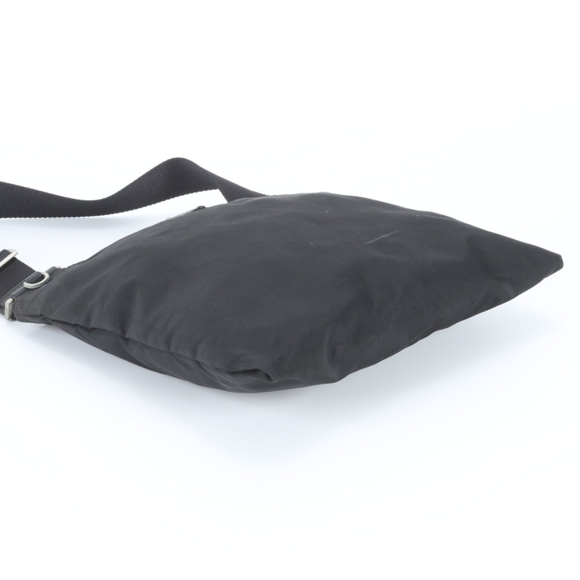 Prada Black Nylon Leather Shoulder Bag (Pre-Owned)