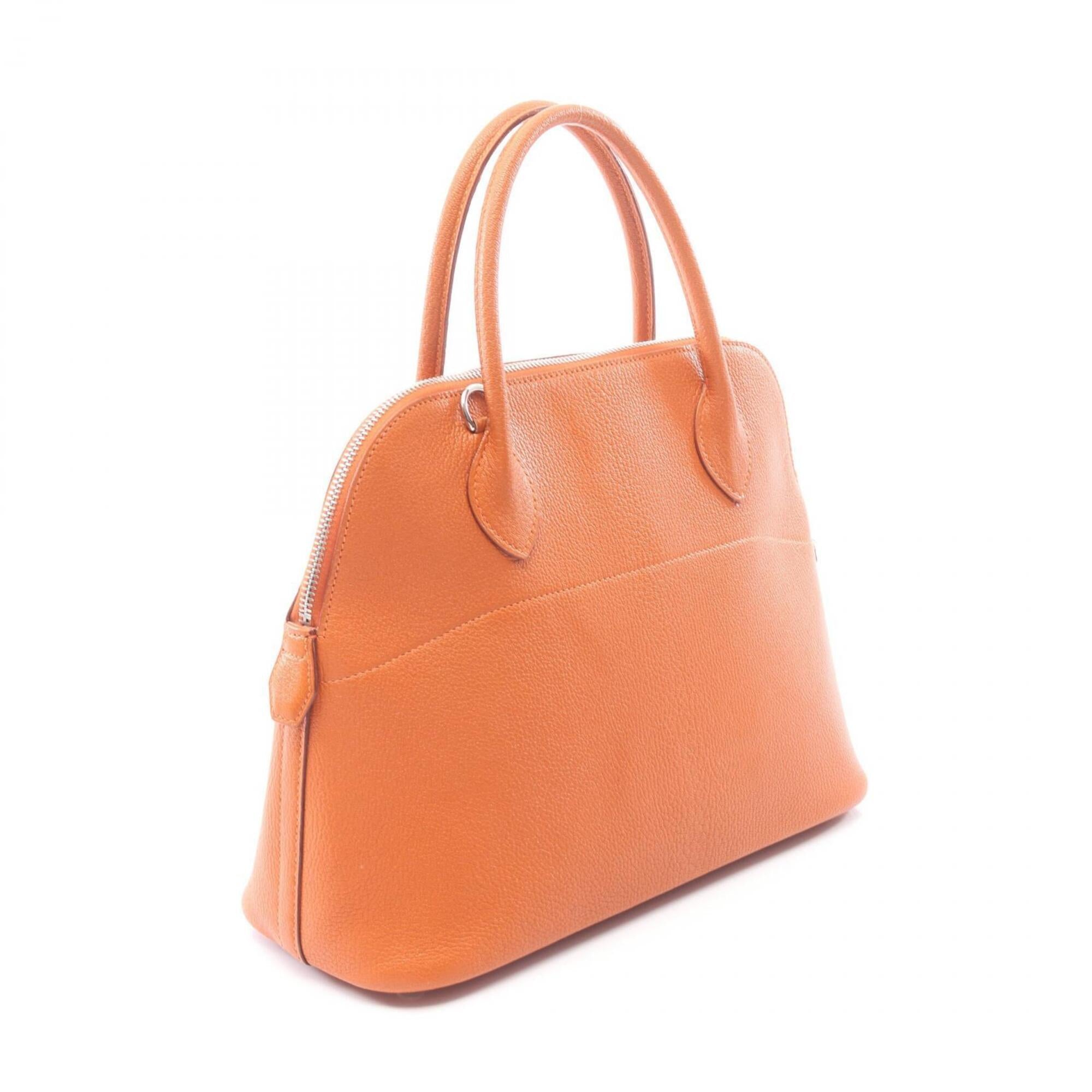 Hermes Orange Leather Chevre Leather Handbag (Pre-Owned)