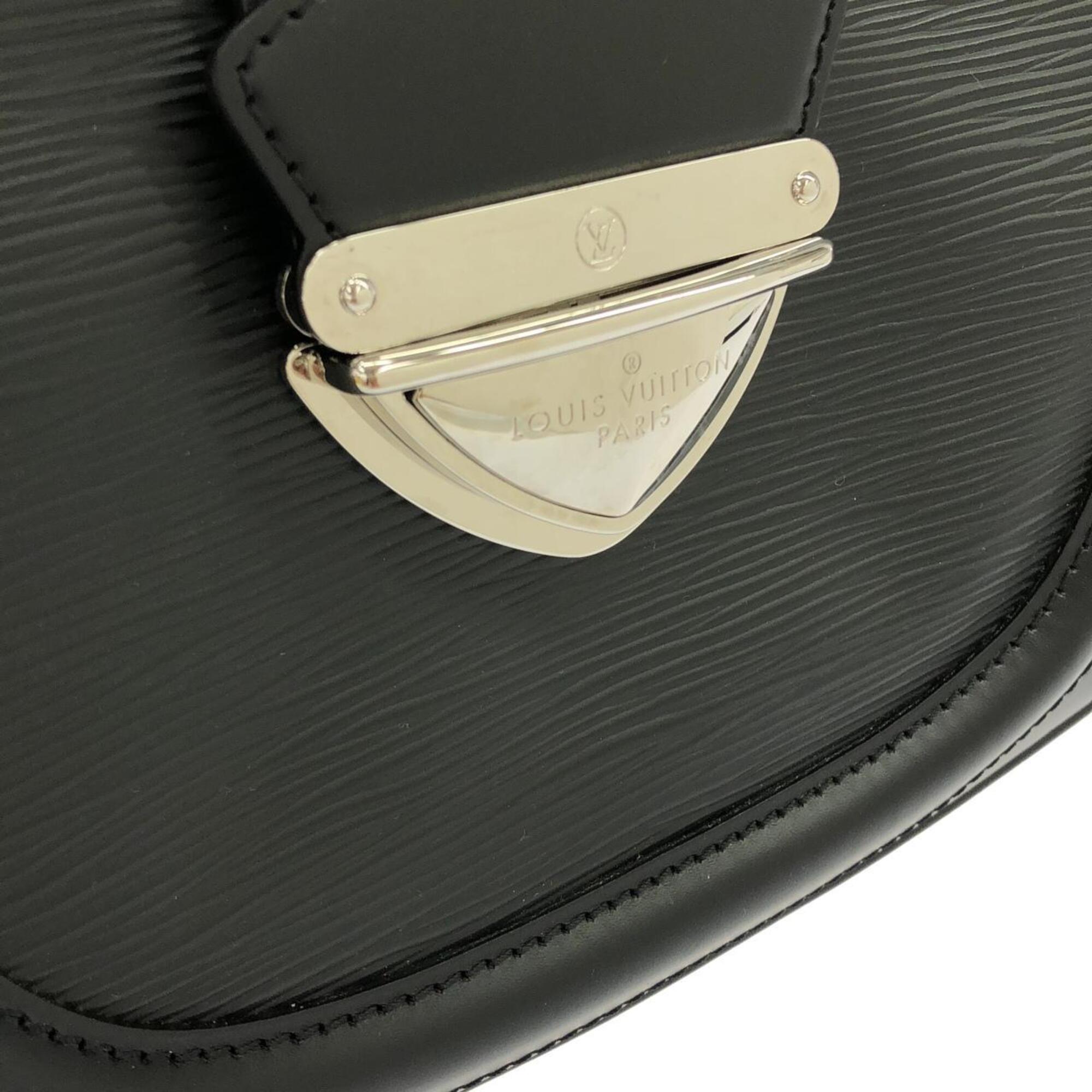 Louis Vuitton Black Leather Handbag (Pre-Owned)