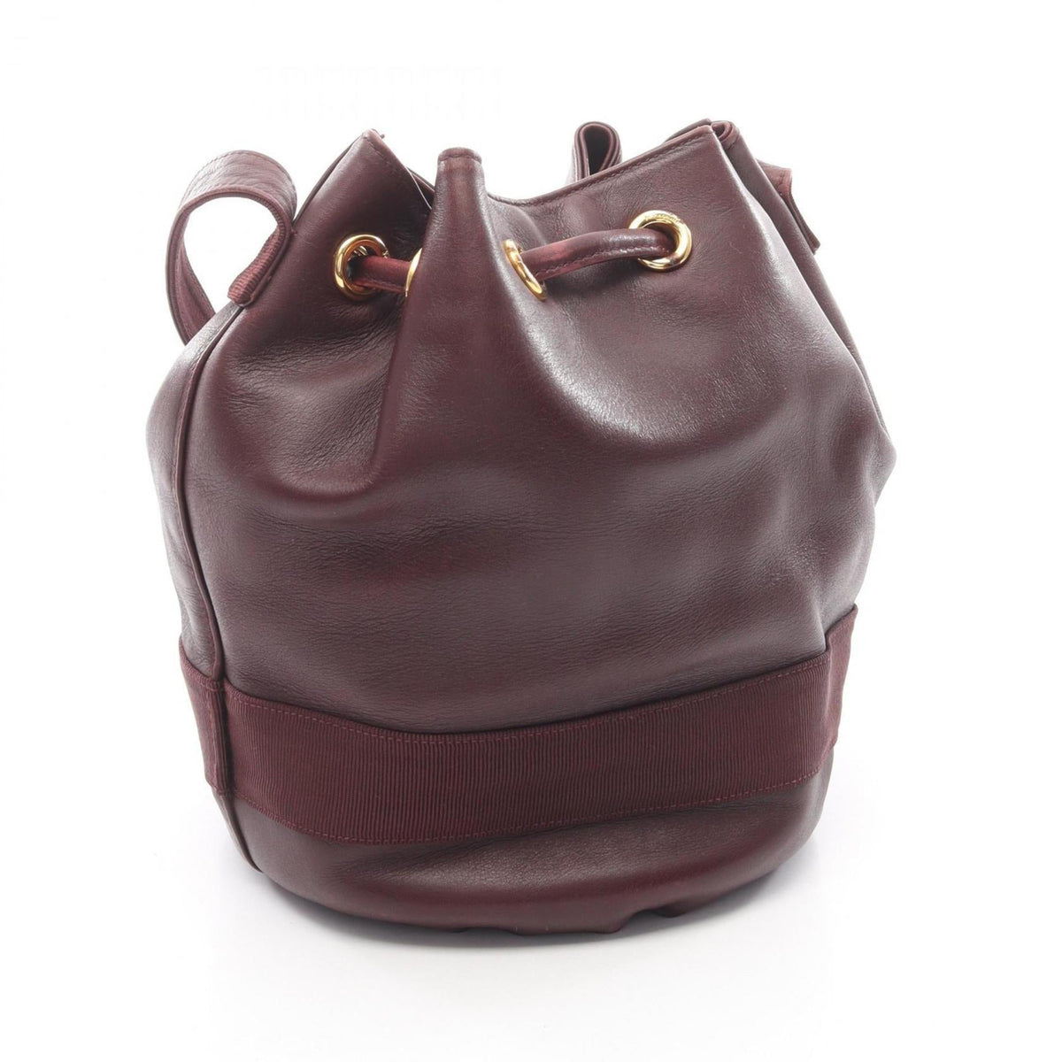 Salvatore Ferragamo Bordeaux Leather Shoulder Bag (Pre-Owned)