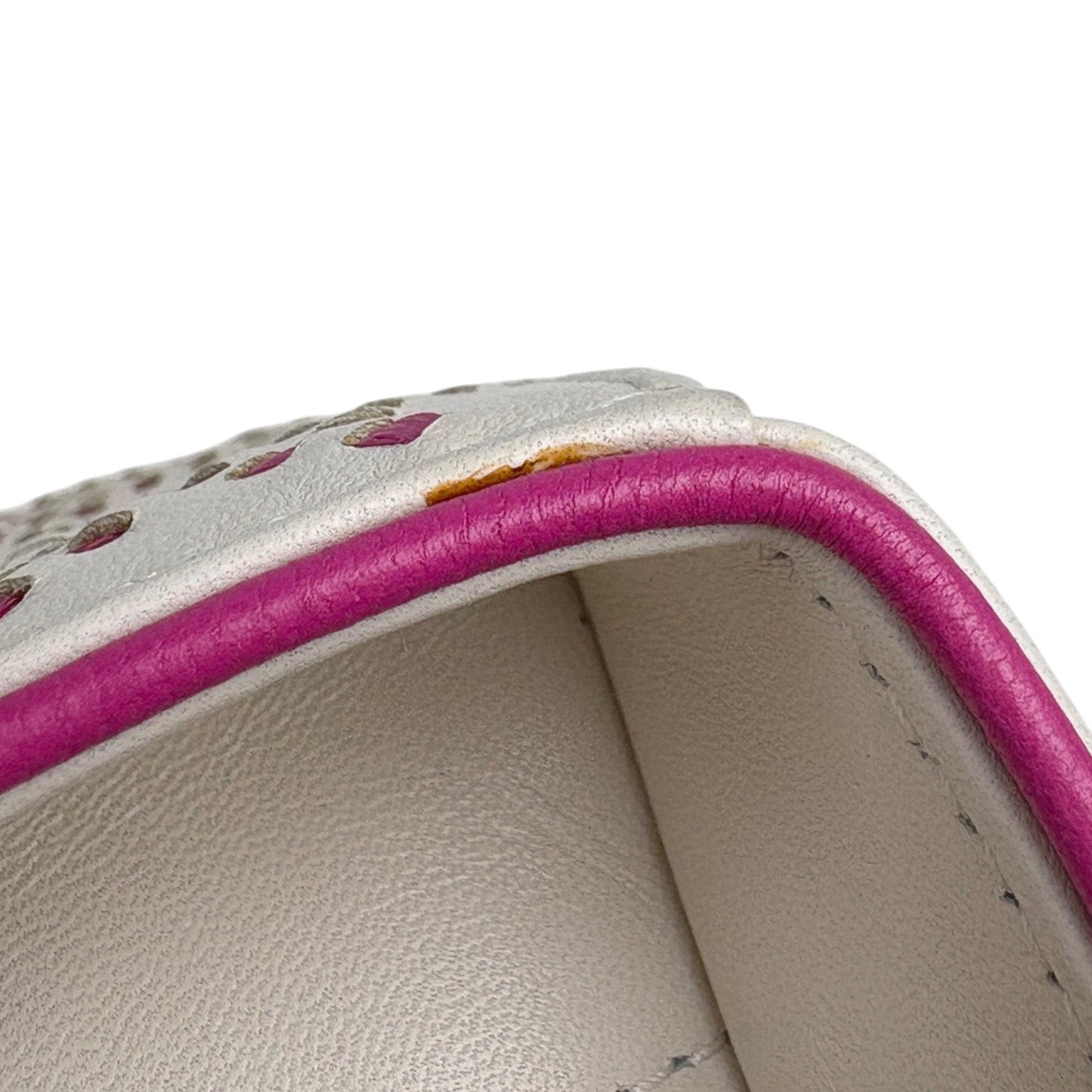 Christian Dior Pink White Leather Handbag (Pre-Owned)