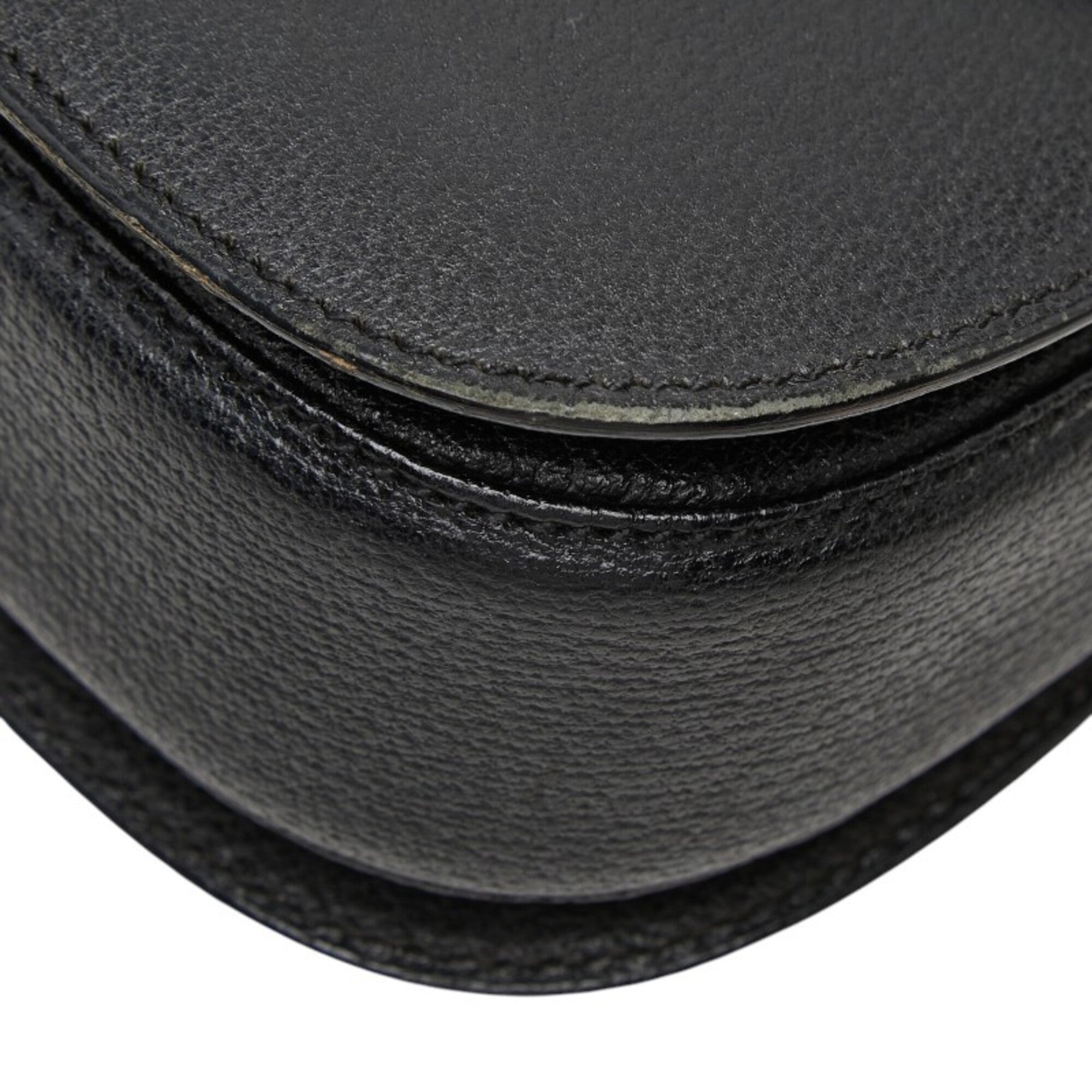 Gucci Black Leather Handbag Shoulder Bag (Pre-Owned)