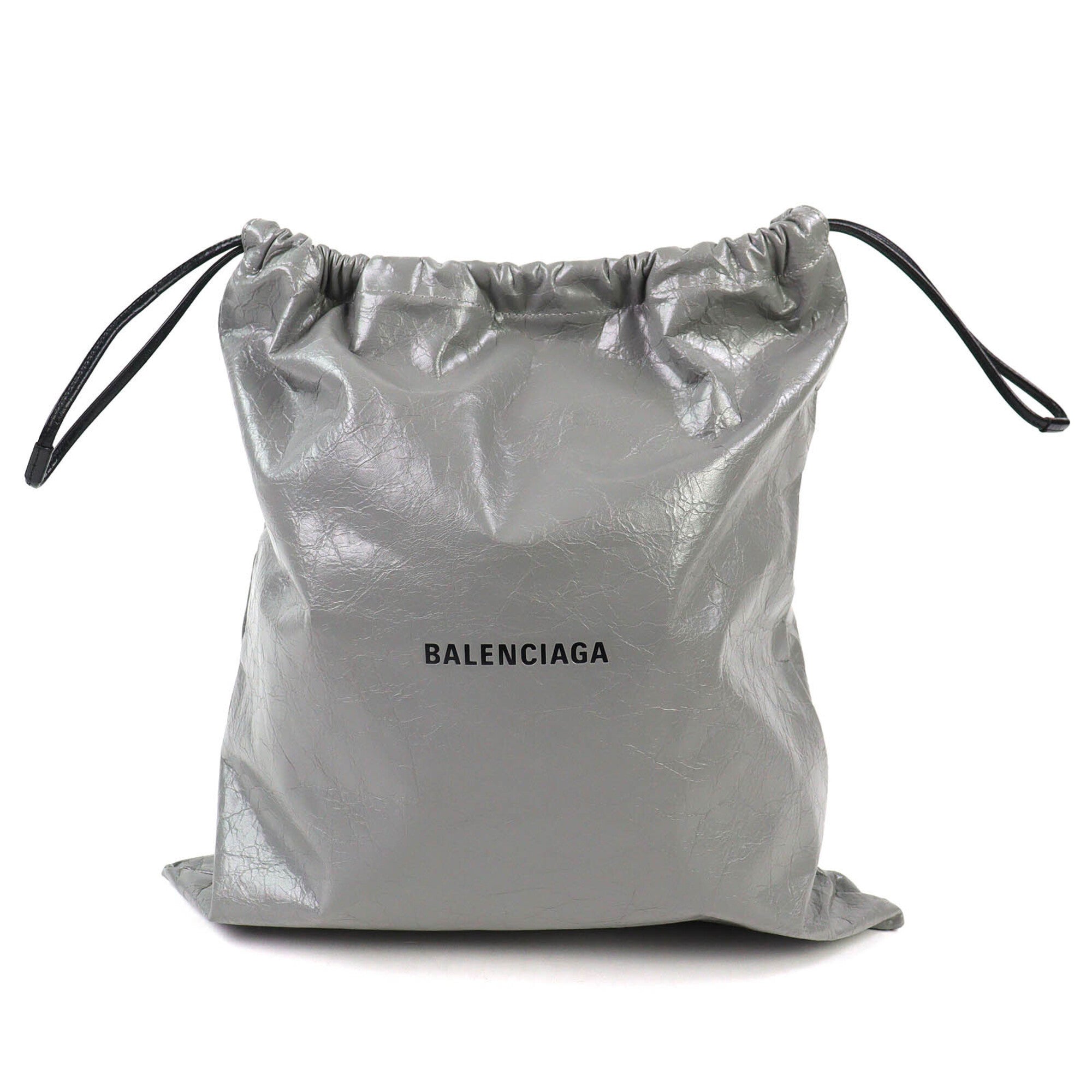 Balenciaga Gray Leather Polyamide Pouch (Pre-Owned)