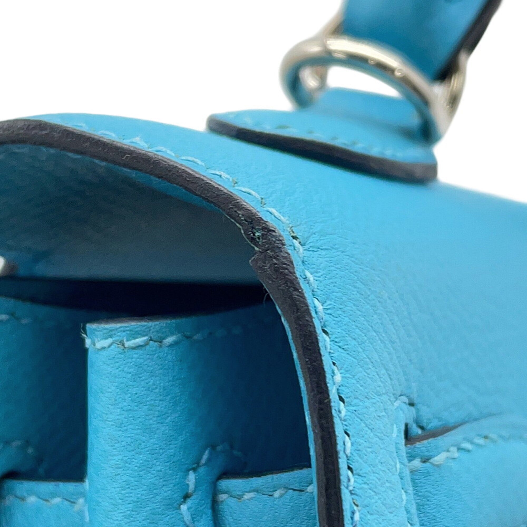 Hermes Blue Epsom Leather Handbag (Pre-Owned)