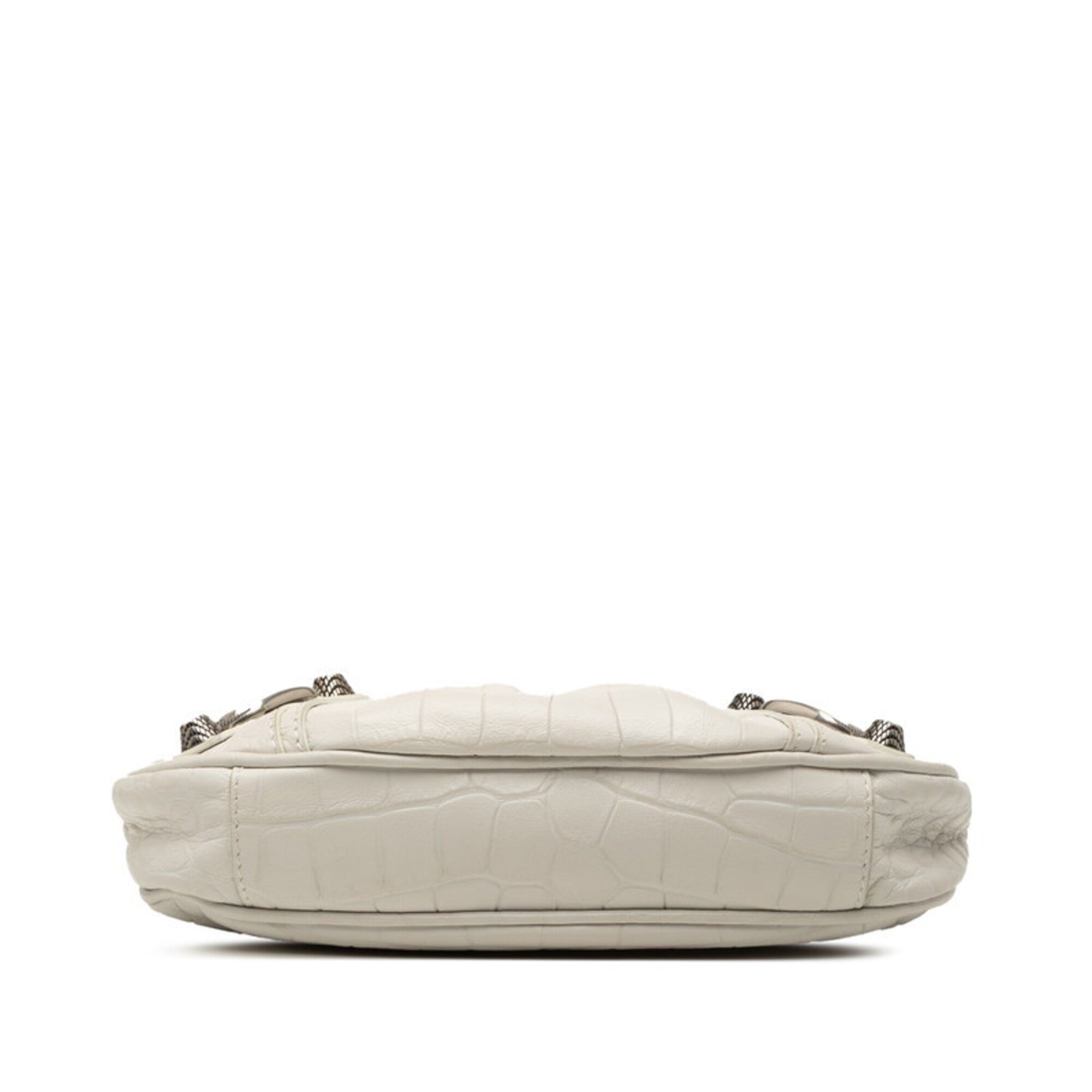 Balenciaga White Leather Handbag Shoulder Bag (Pre-Owned)