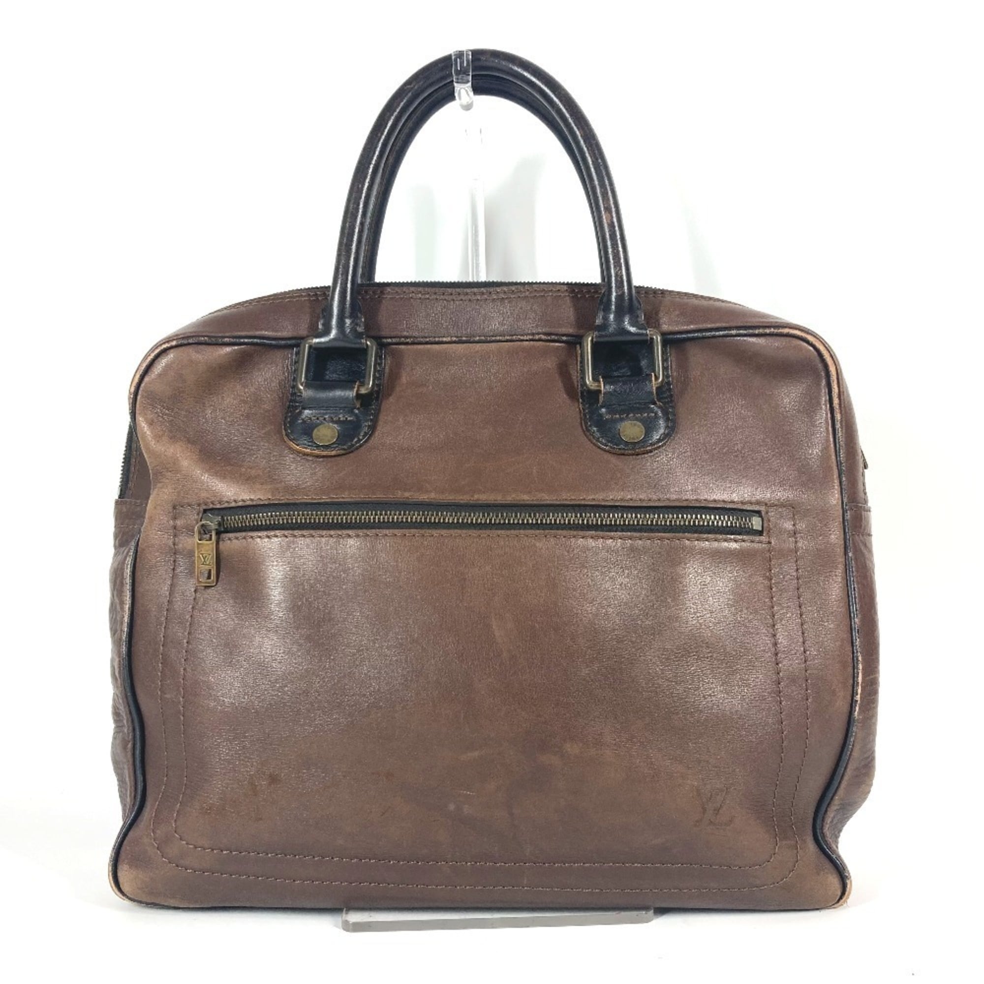 Louis Vuitton Brown Galle Utah Leather Briefcase Handbag Tote Bag (Pre-Owned)