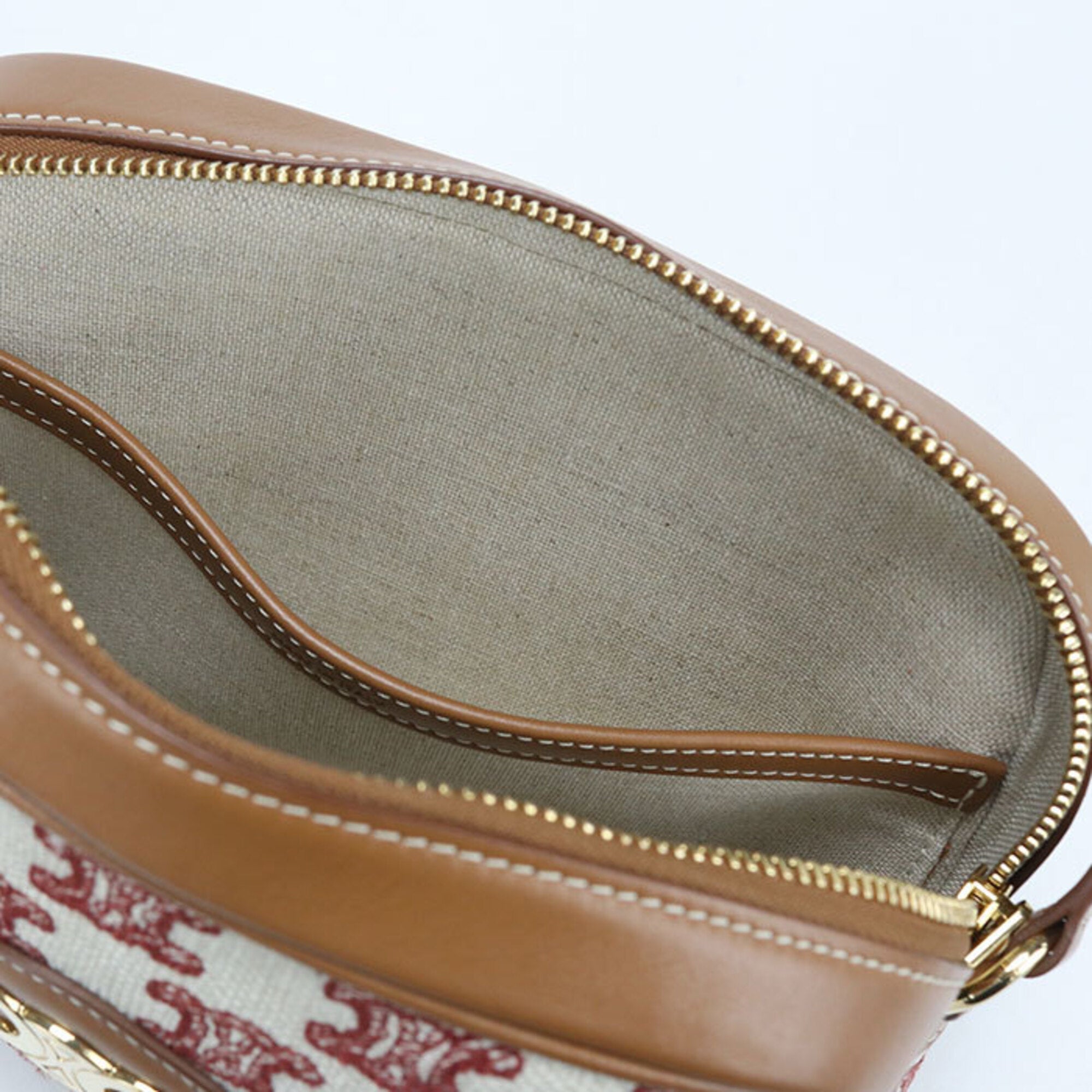 Celine Brown Canvas Shoulder Bag (Pre-Owned)