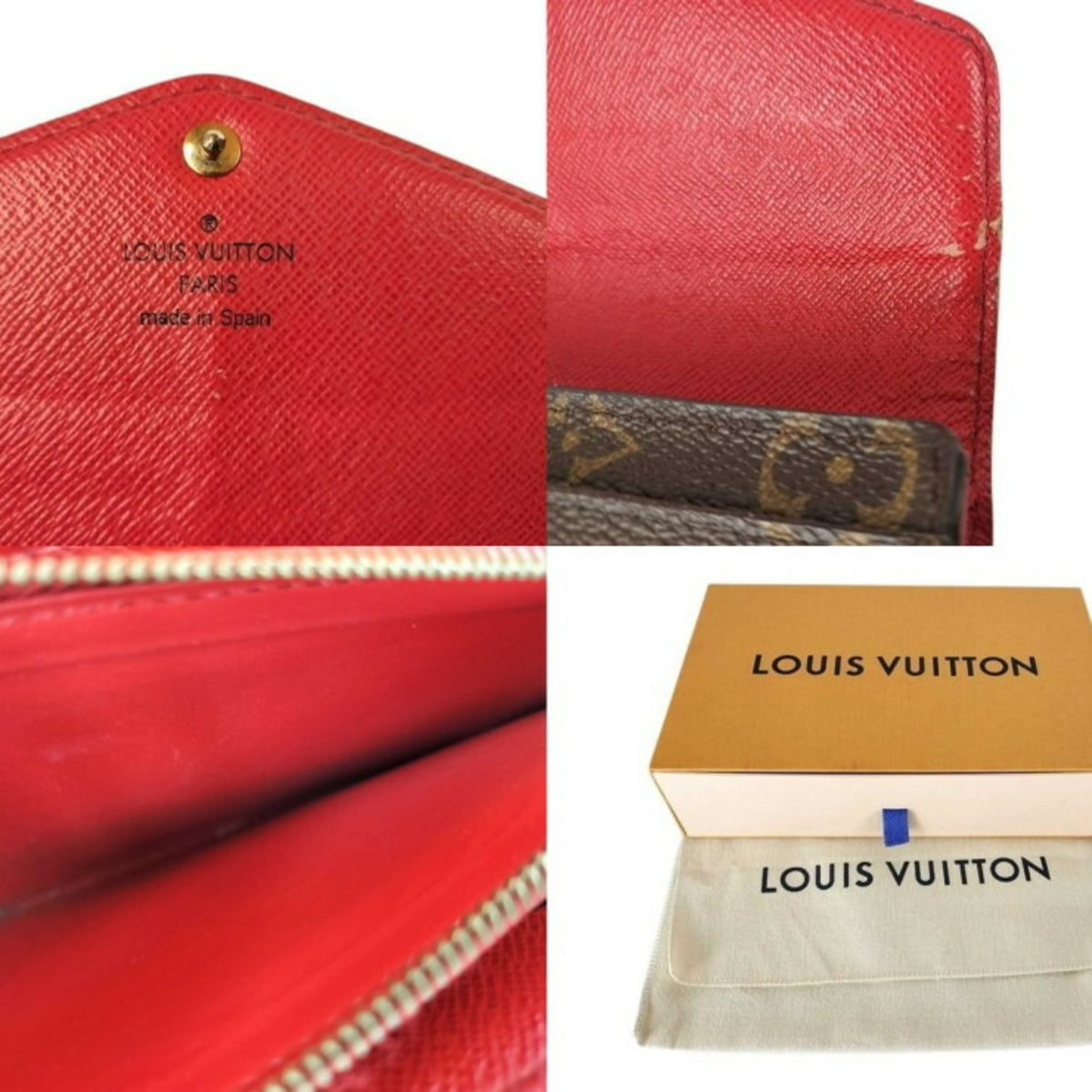 Louis Vuitton Monogram Brown Coquelicots Monogram Long Wallet (Bi-Fold) (Pre-Owned)