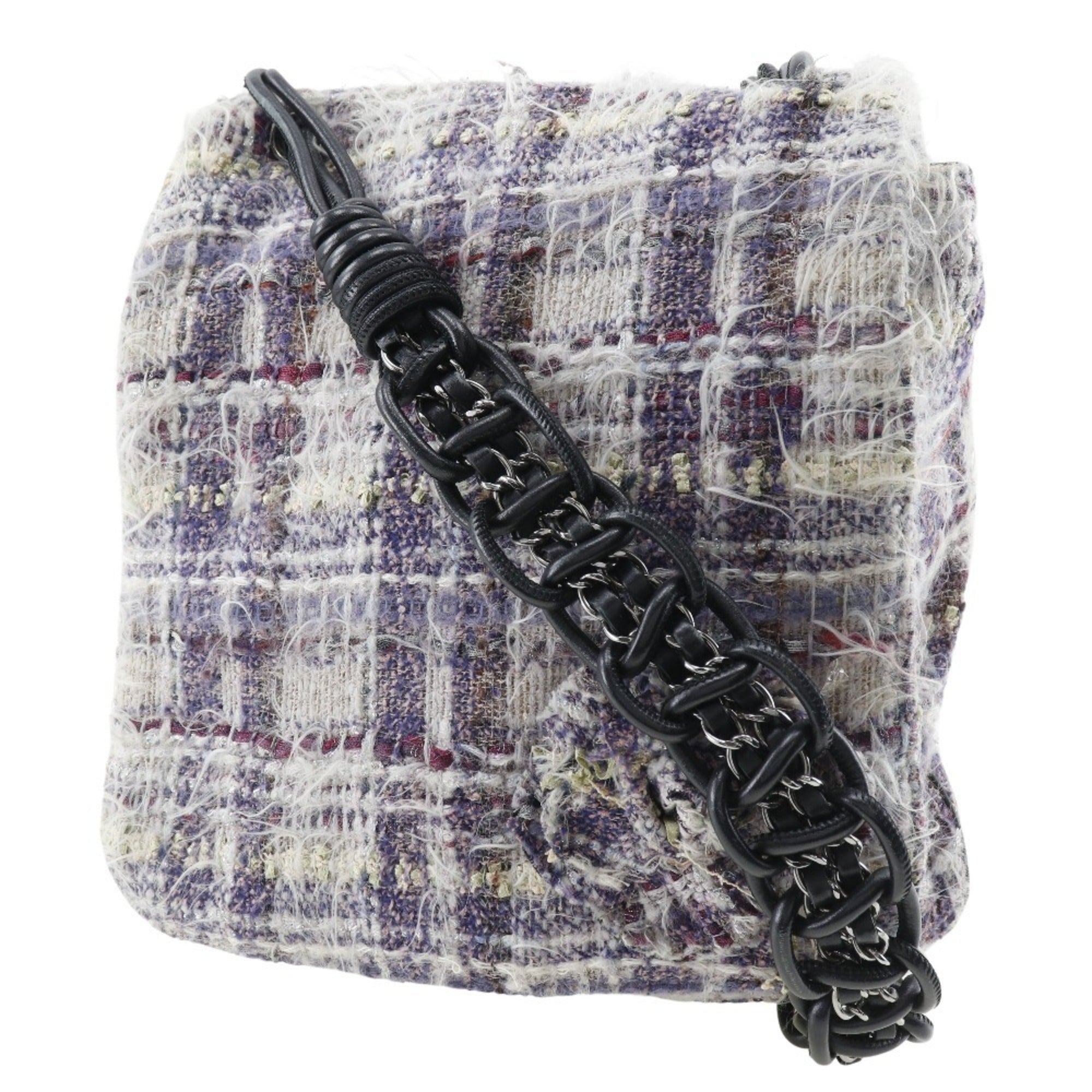 Chanel Purple Tweed Shoulder Bag (Pre-Owned)