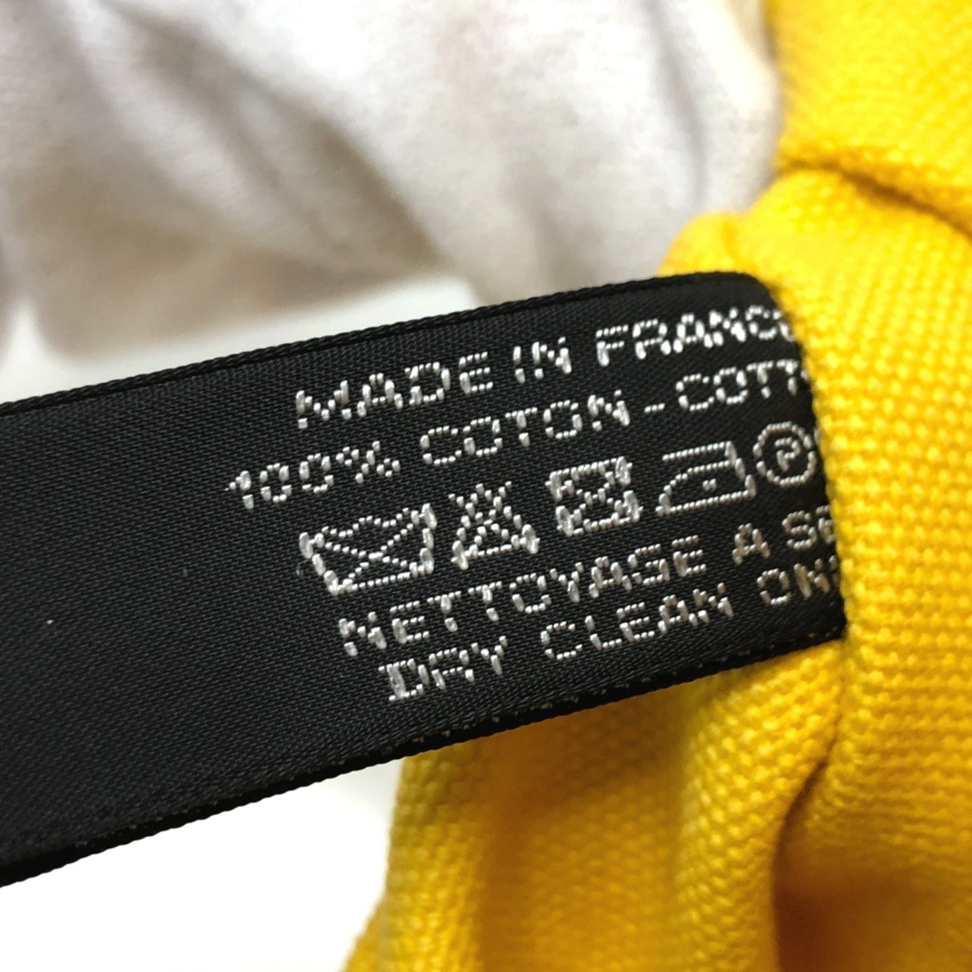 Hermes Yellow Canvas Pouch (Pre-Owned)