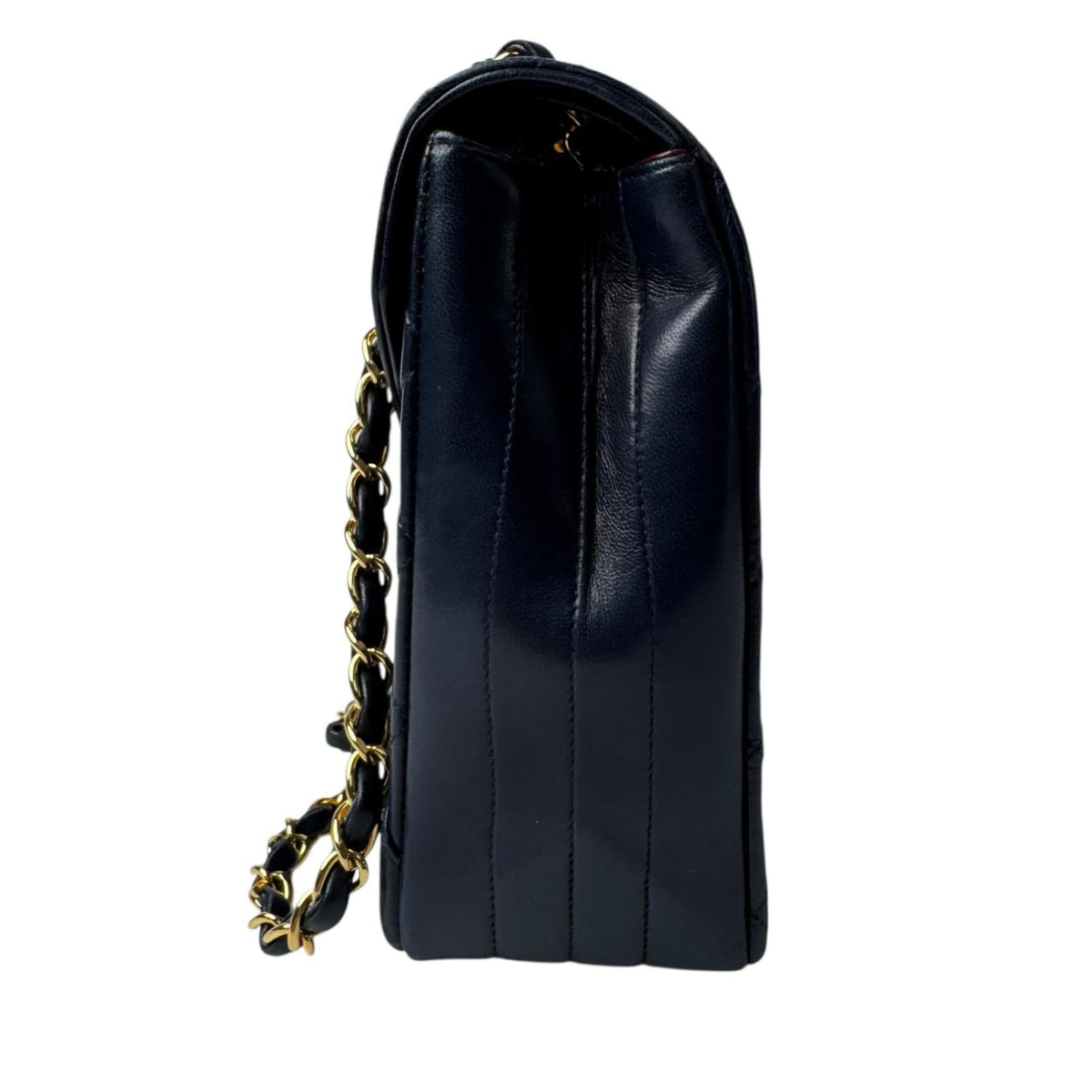 Chanel Dark Navy Leather Shoulder Bag (Pre-Owned)