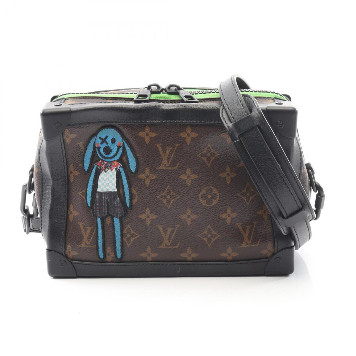 Louis Vuitton Black Brown Monogram Macassar Multi-Color Coated Canvas Leather Shoulder Bag (Pre-Owned)