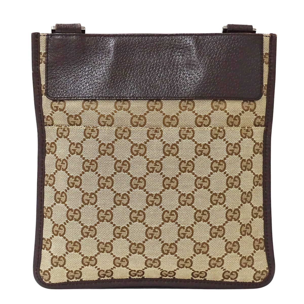 Gucci Beige Brown Gg Canvas Handbag Shoulder Bag (Pre-Owned)