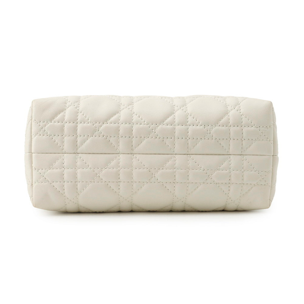 Christian Dior White Leather Artificial Pearl Handbag (Pre-Owned)
