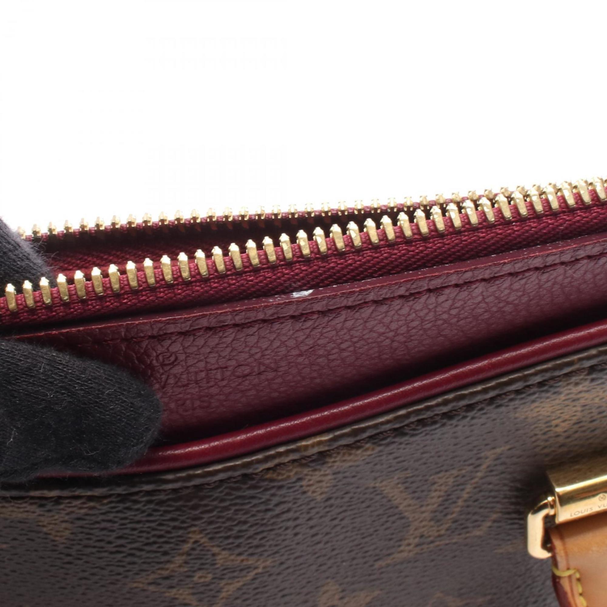 Louis Vuitton Aurore Bordeaux Brown Coated Canvas Leather Handbag (Pre-Owned)