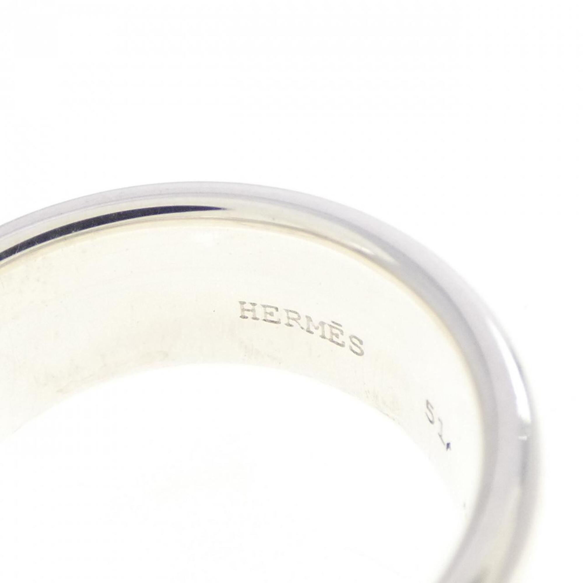 Hermes Silver 925 Band Ring (Pre-Owned)