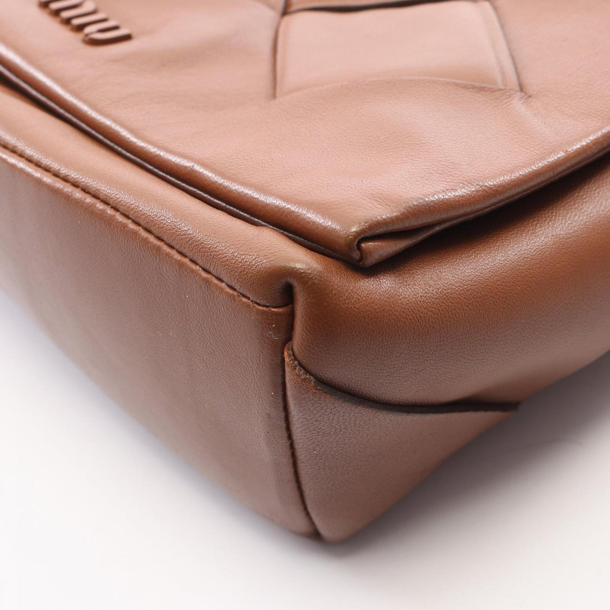 Miu Miu Brown Leather Handbag Shoulder Bag (Pre-Owned)