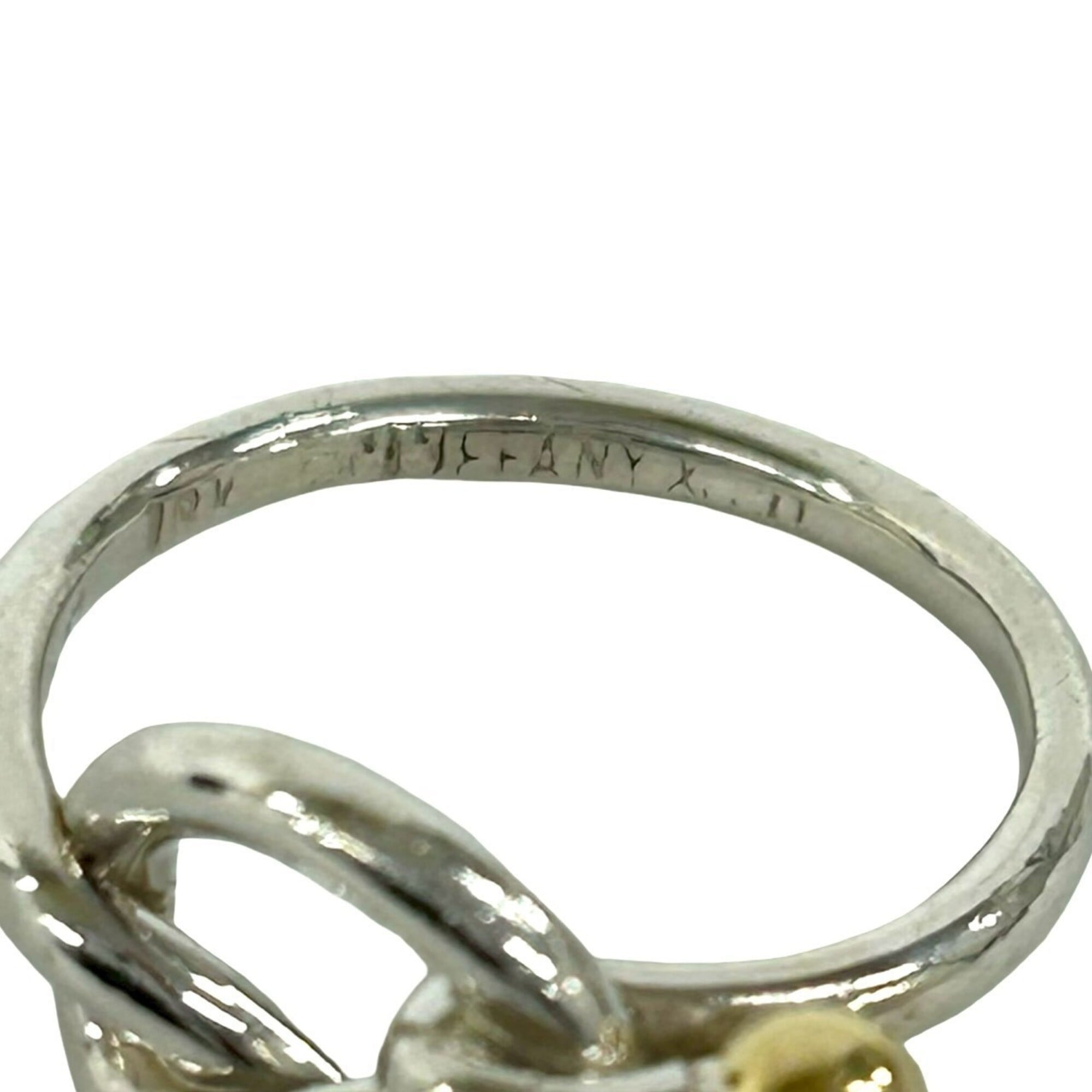Tiffany Gold Silver Yellow Gold (18K) Silver 925 Band Ring (Pre-Owned)