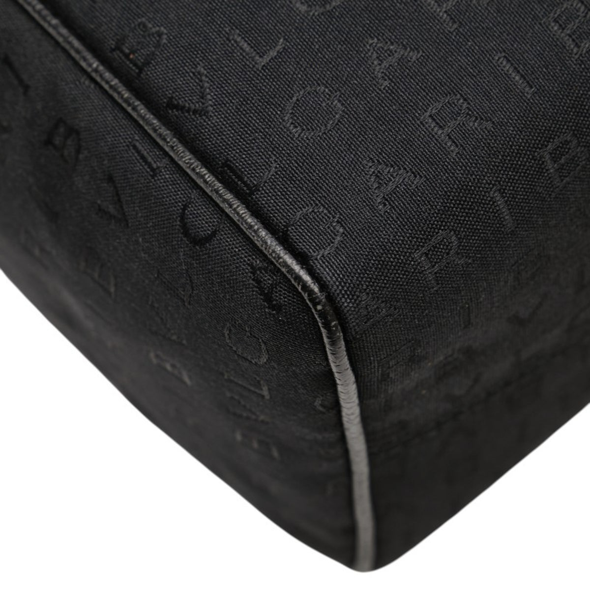 Bvlgari Black Canvas Leather Tote Bag (Pre-Owned)