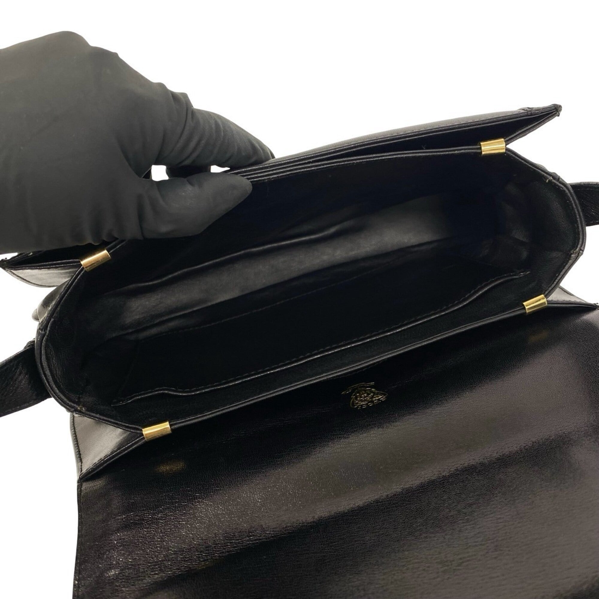 Gucci Black Leather Pochette Shoulder Bag (Pre-Owned)