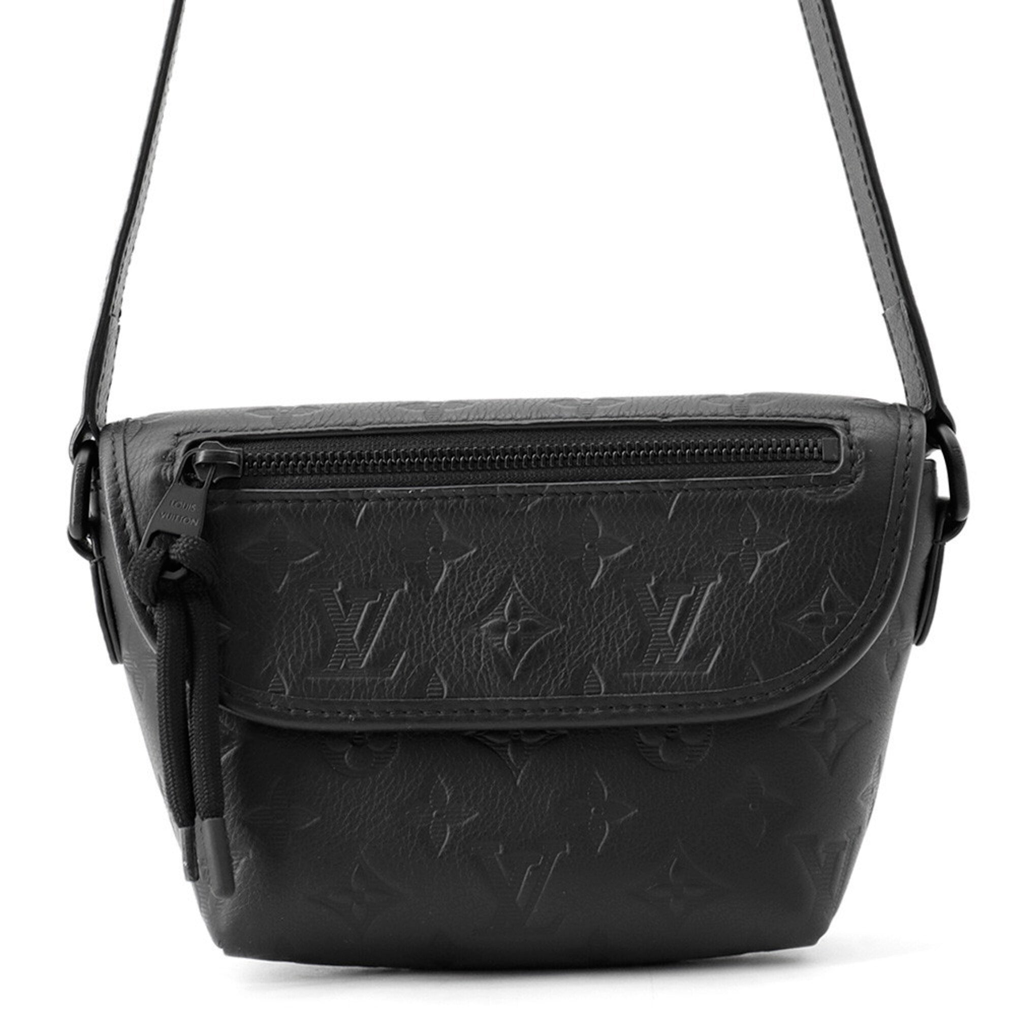 Louis Vuitton Noir Monogram Shadow Shoulder Bag (Pre-Owned)