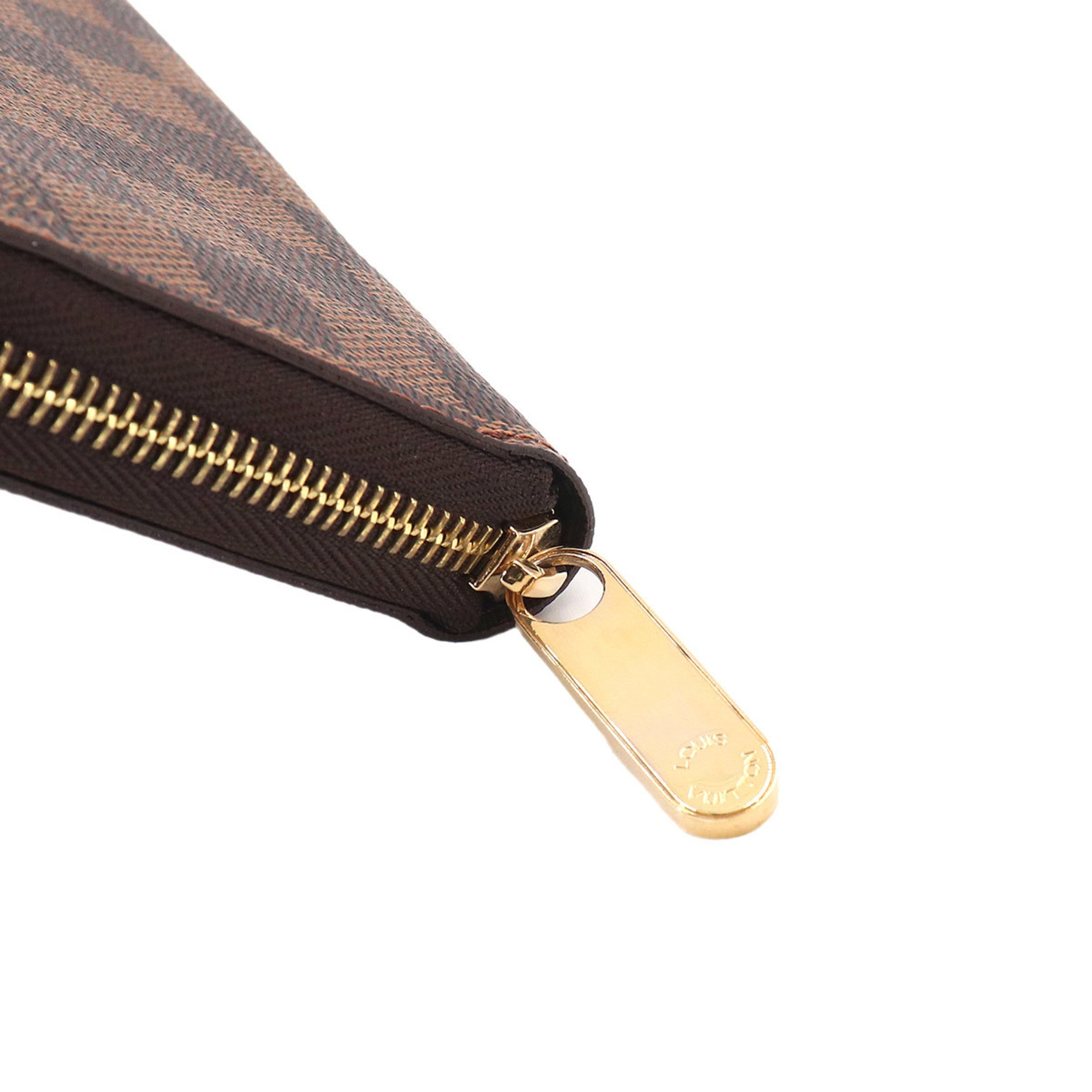 Louis Vuitton Damier Ebene Damier Canvas Long Wallet (Bi-Fold) (Pre-Owned)