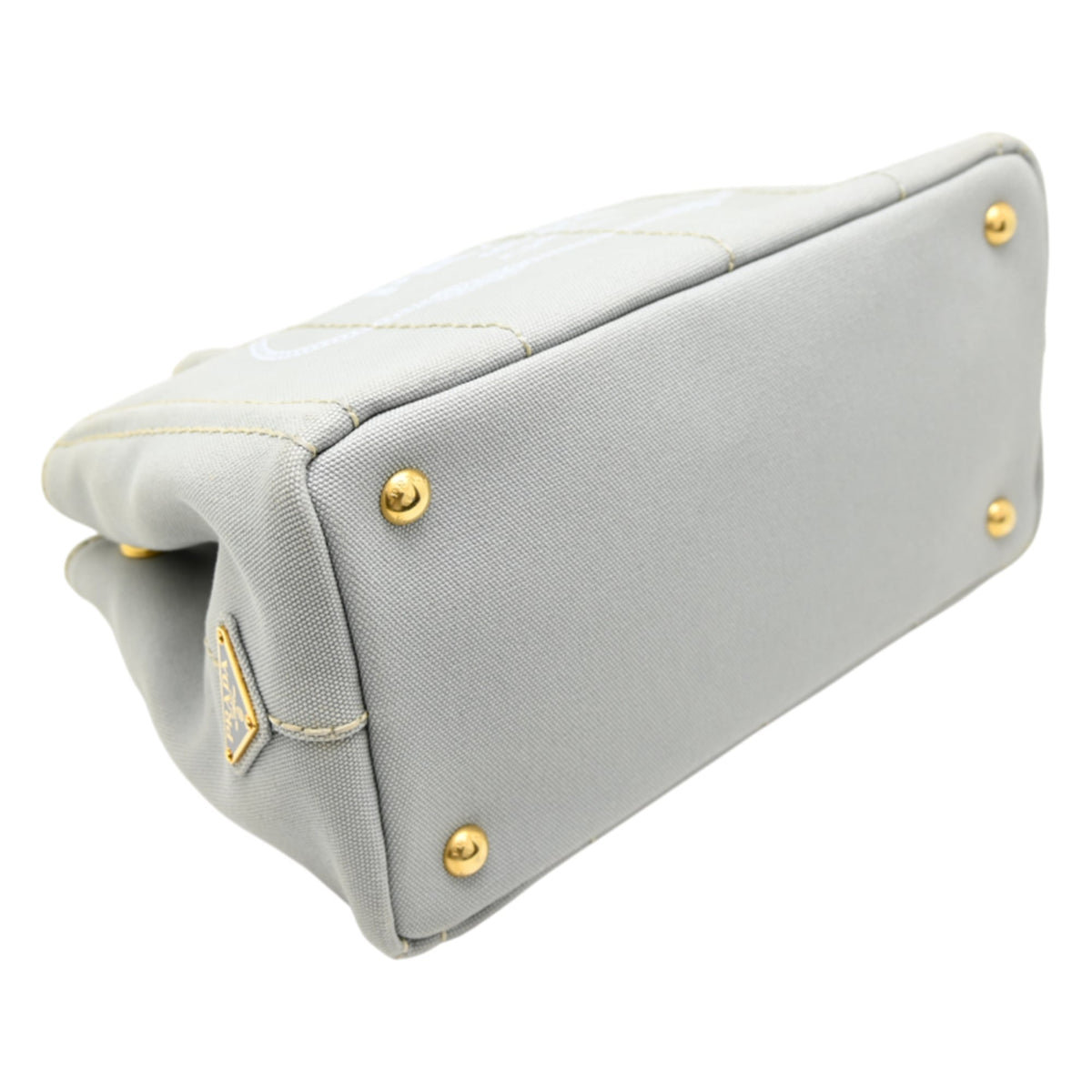 Prada Light Gray Denim Handbag (Pre-Owned)
