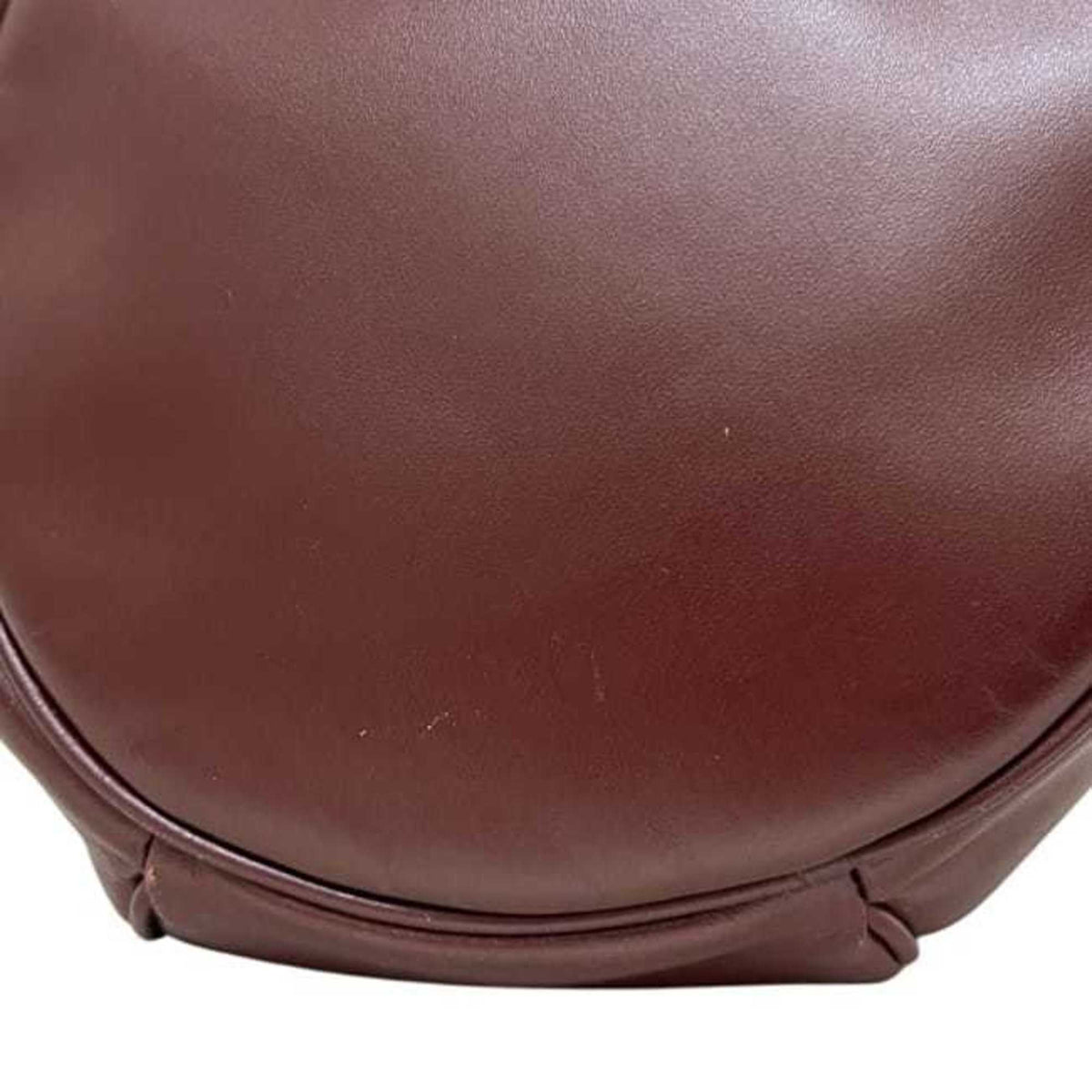 Cartier Bordeaux Wine Red Leather Shoulder Bag (Pre-Owned)