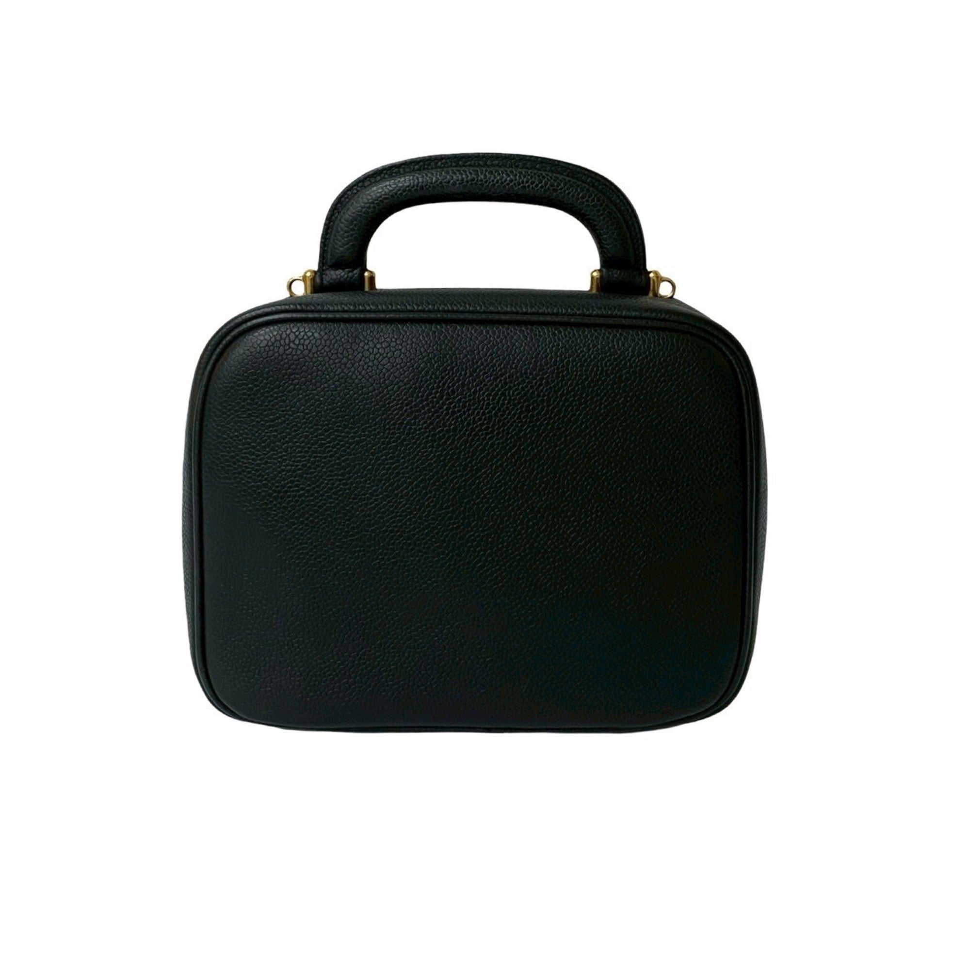 Chanel Black Grained Calfskin Handbag Shoulder Bag (Pre-Owned)